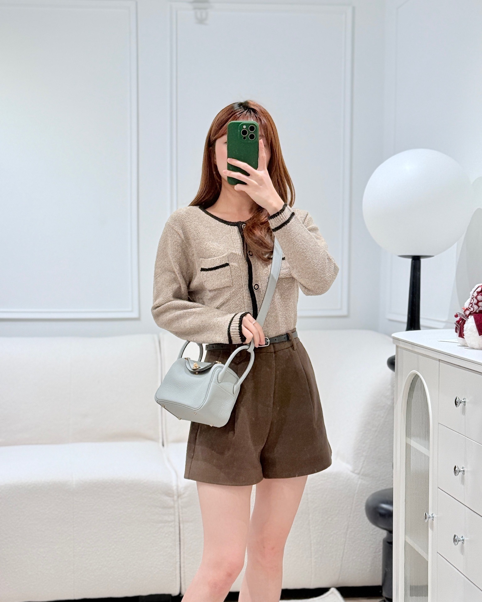 Hermès Mini Lindy 20 Blue Glacier 8U Clemence