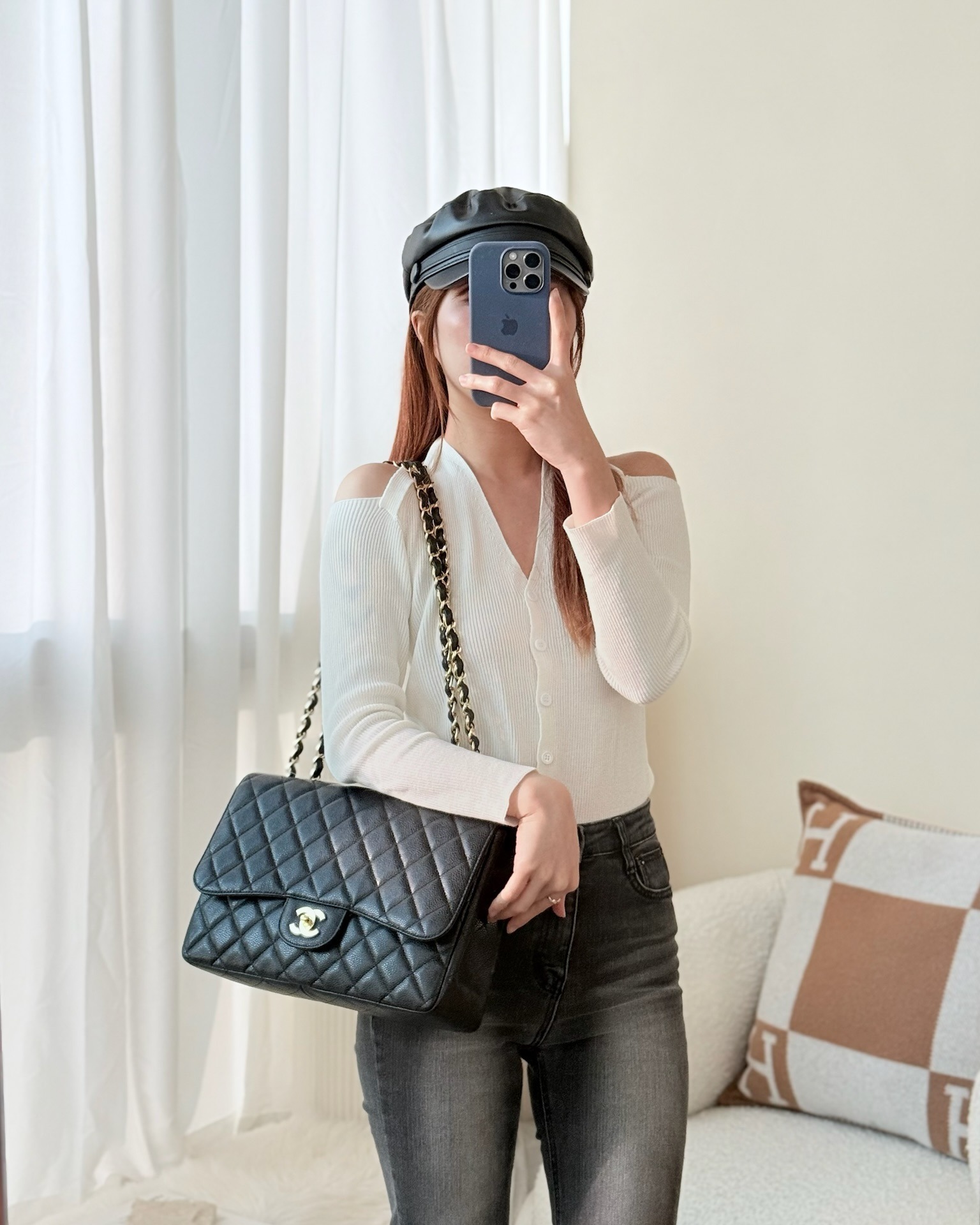 Chanel Jumbo Single Flap Black Caviar