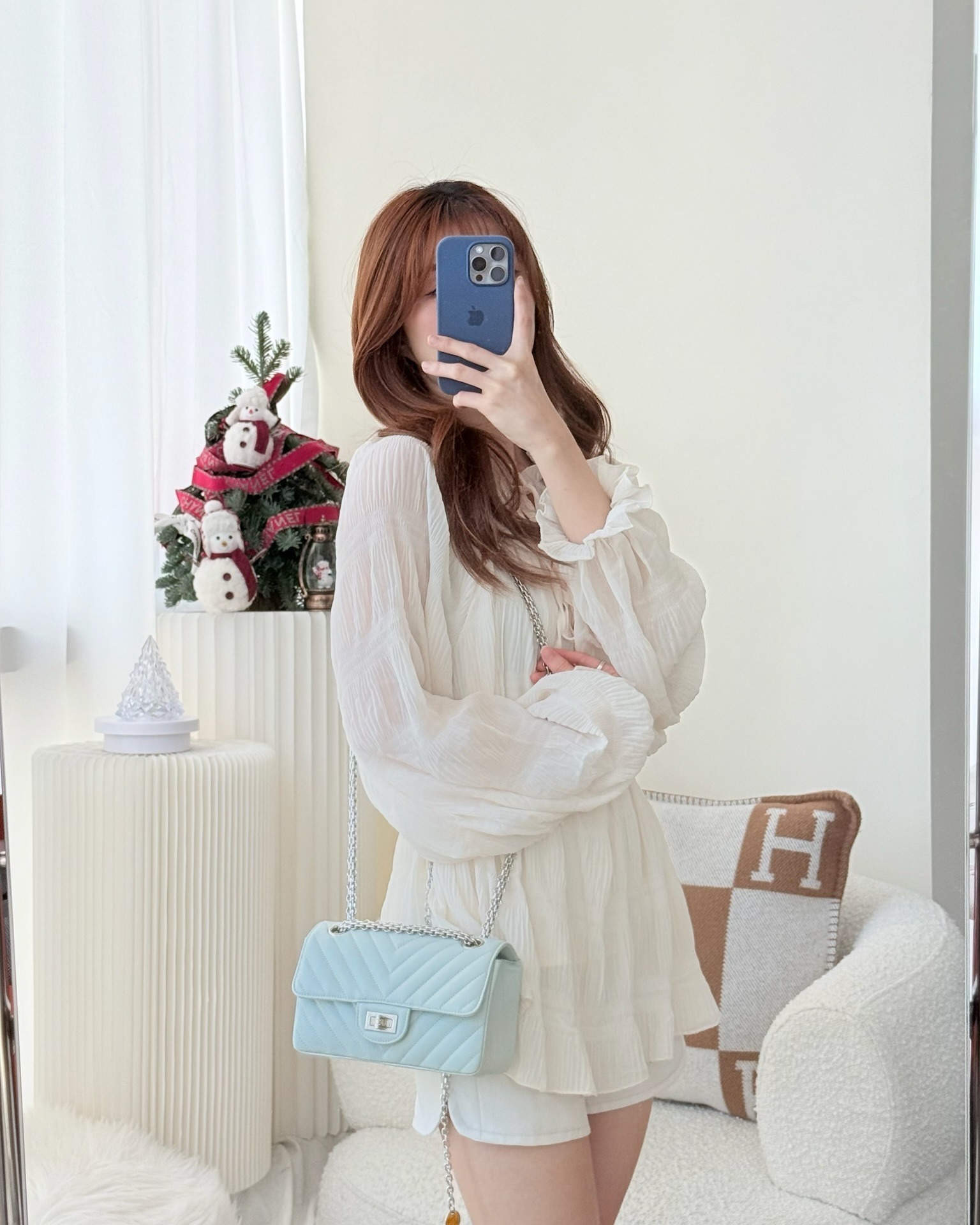 Chanel Mini Reissue 224 Blue Aged Calfskin