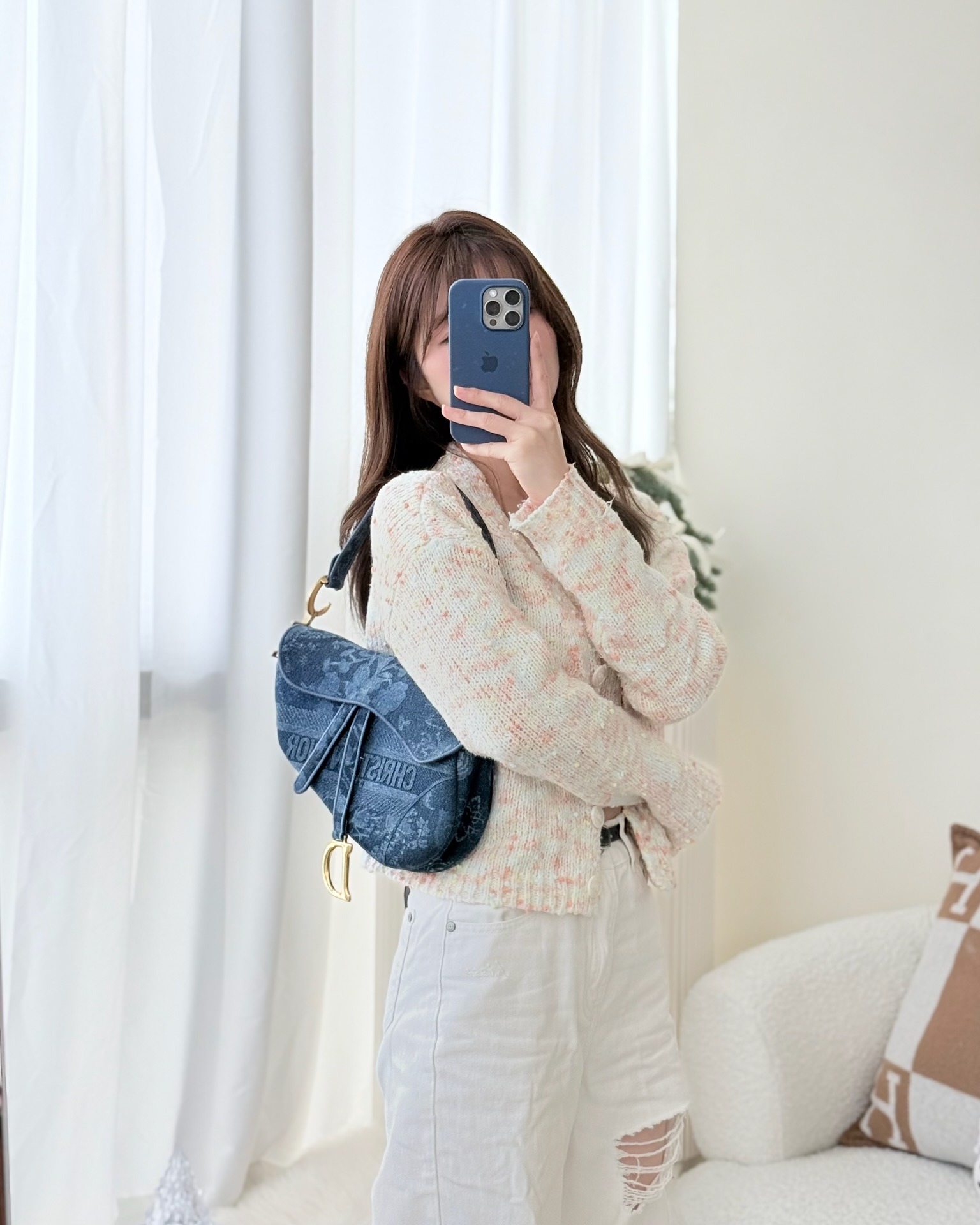 Dior Saddle Bag Navy Denim