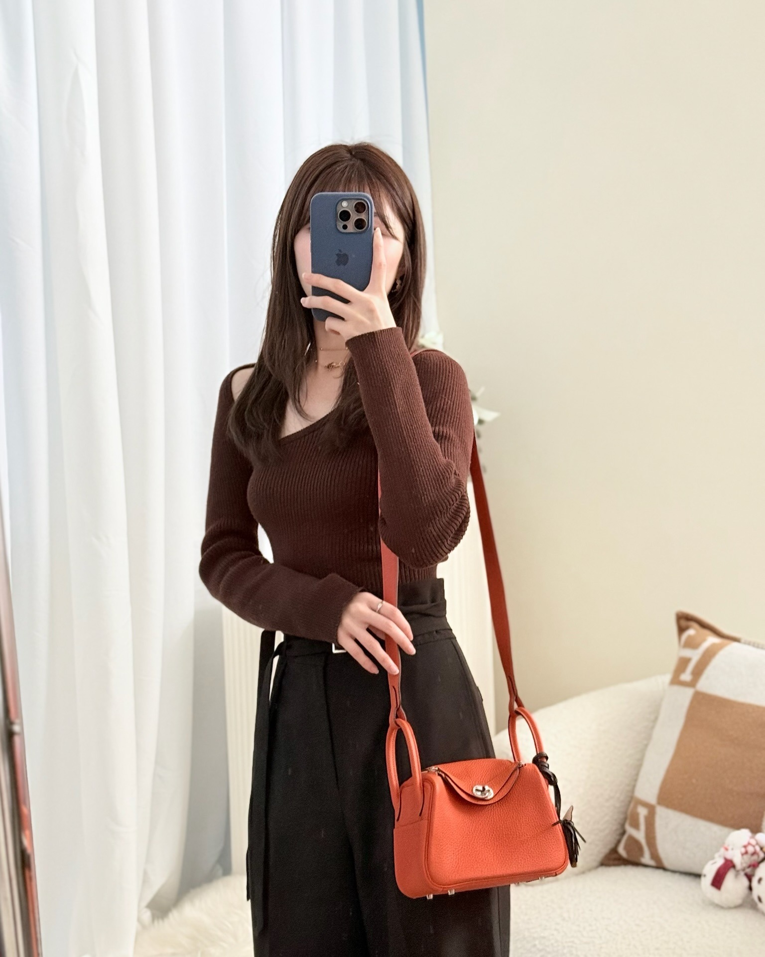 Hermès Mini Lindy 20 Clemence Palladium Hardware