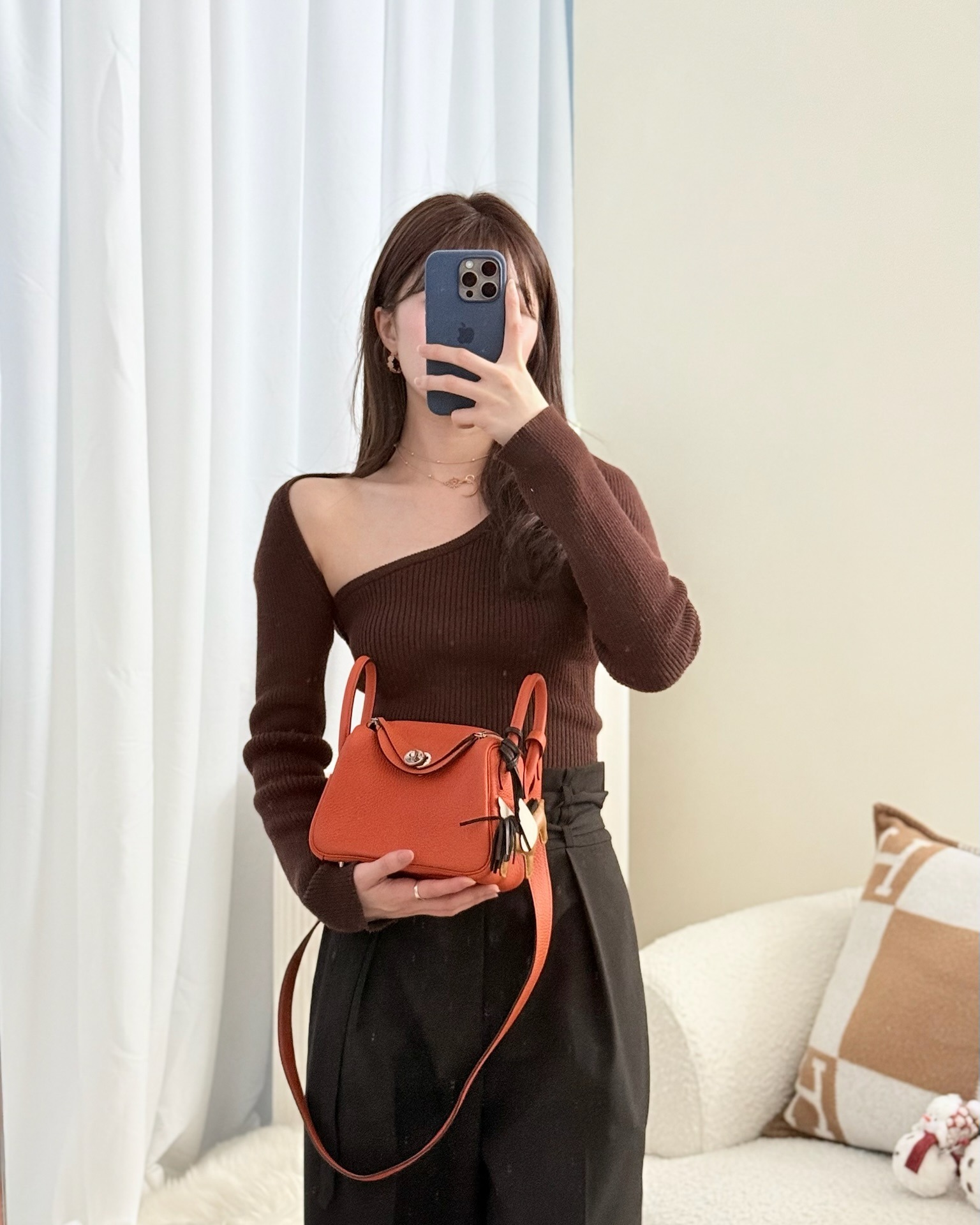 Hermès Mini Lindy 20 Clemence Palladium Hardware