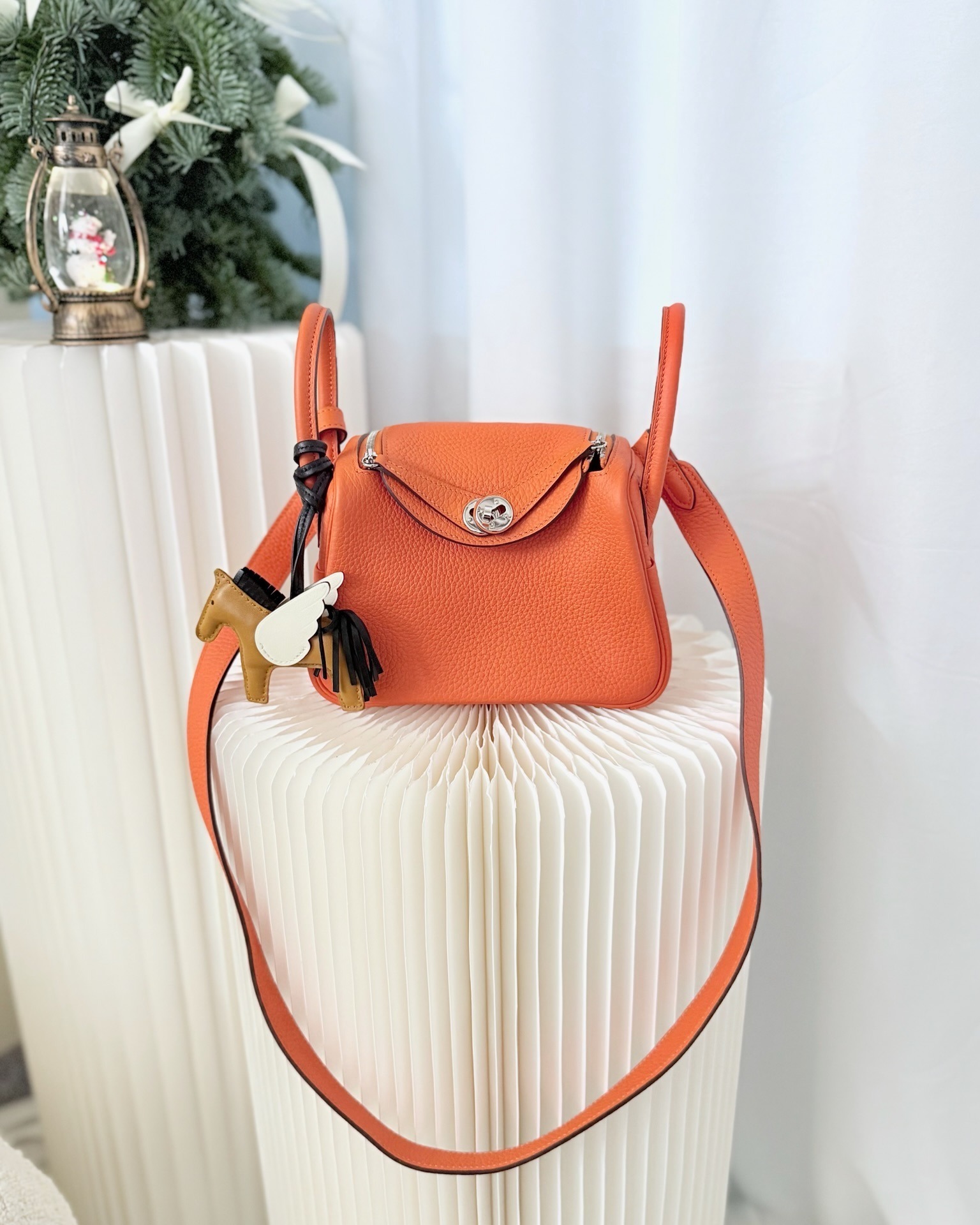 Hermès Mini Lindy 20 Clemence Palladium Hardware