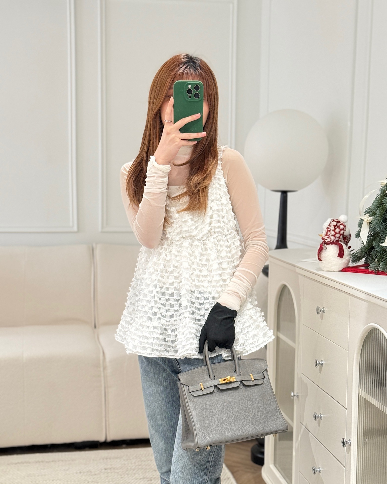 Hermès Birkin 25 Retourne Gris Meyer 0L Togo