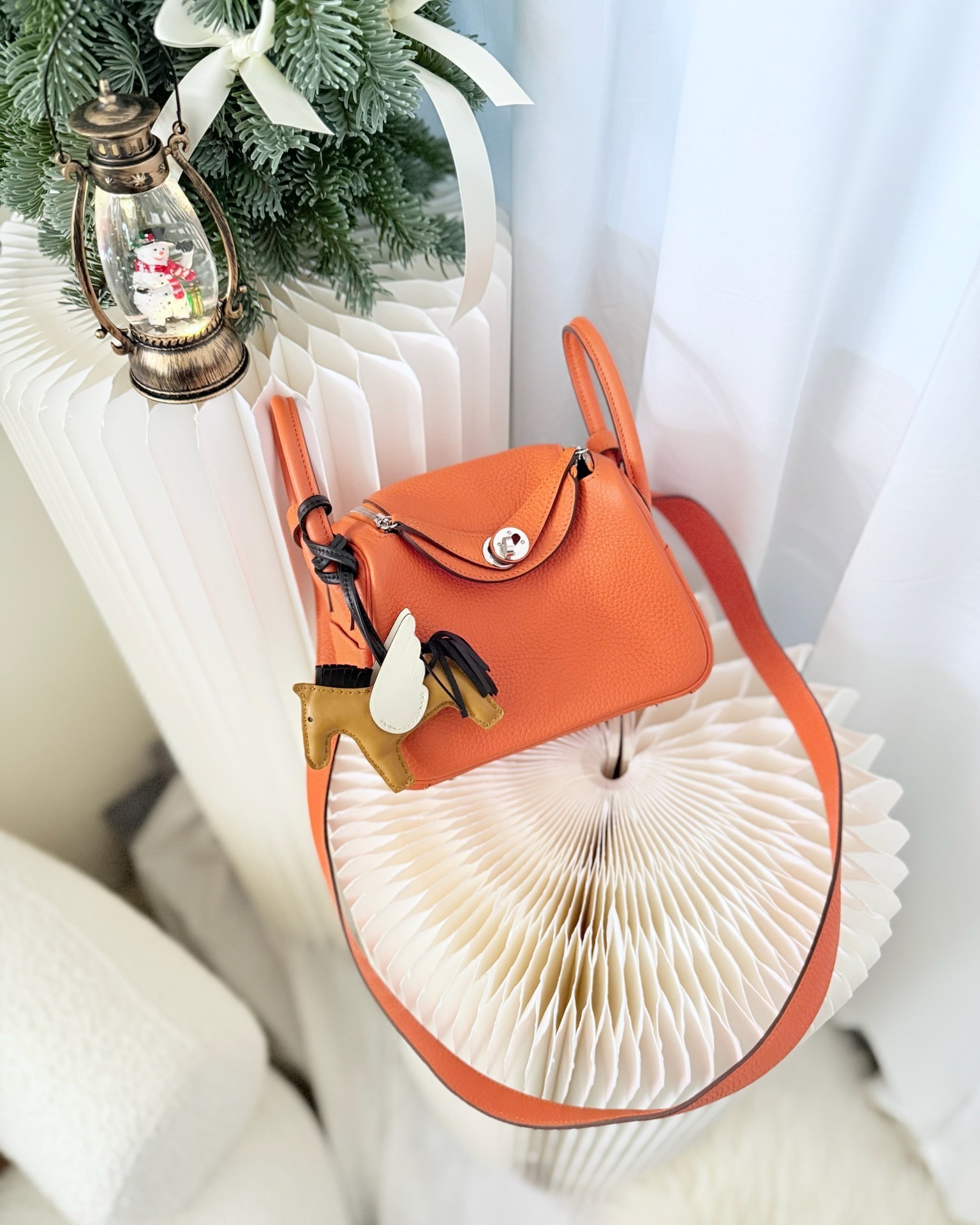 Hermès Mini Lindy 20 Clemence Palladium Hardware