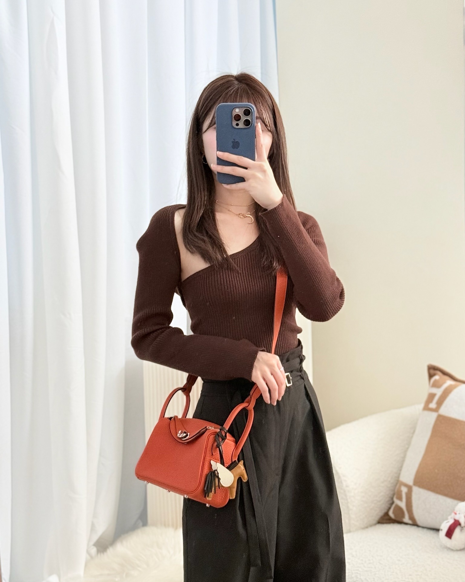 Hermès Mini Lindy 20 Clemence Palladium Hardware