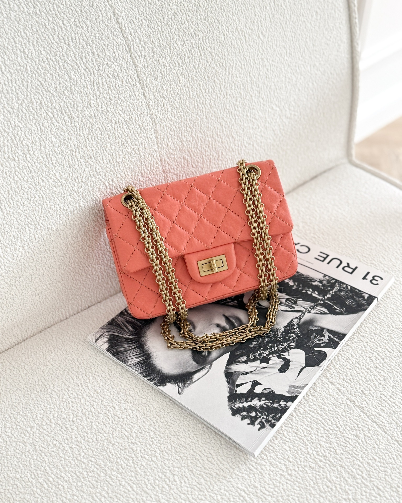 Chanel Mini Reissue 224 Pink Aged Calfskin Aged