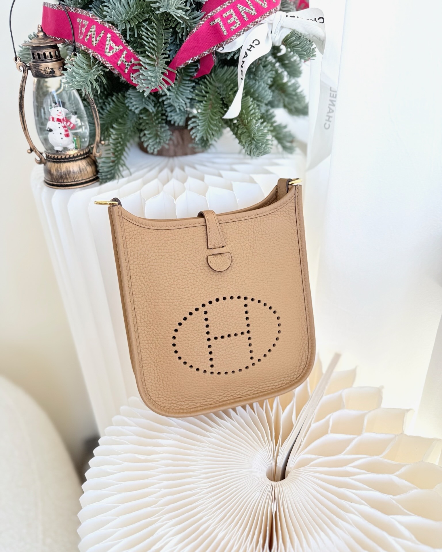 Hermès Mini Evelyne 16 Biscuit 48 Clemence