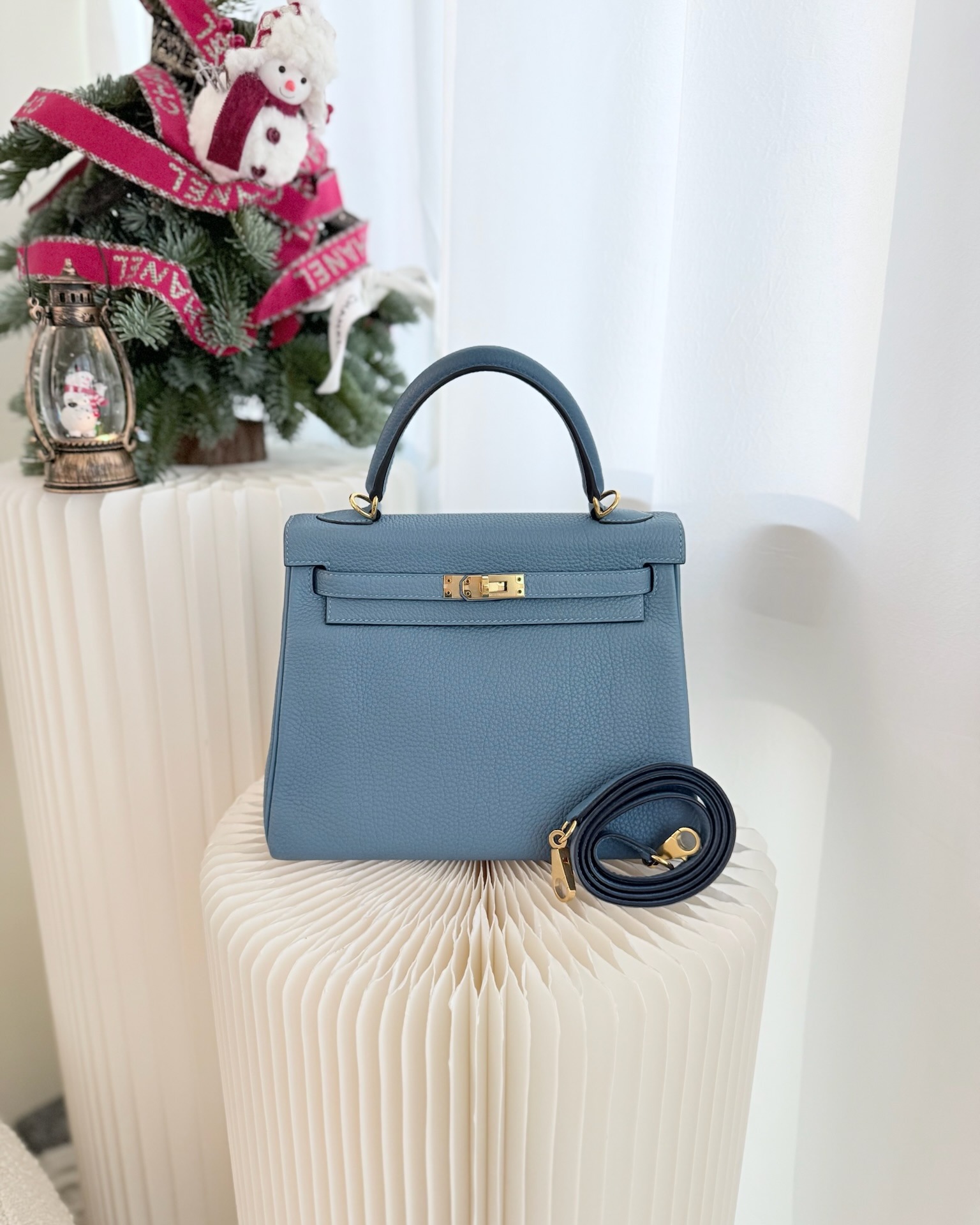 Hermès Kelly 25 Togo Bleu Azur 7R