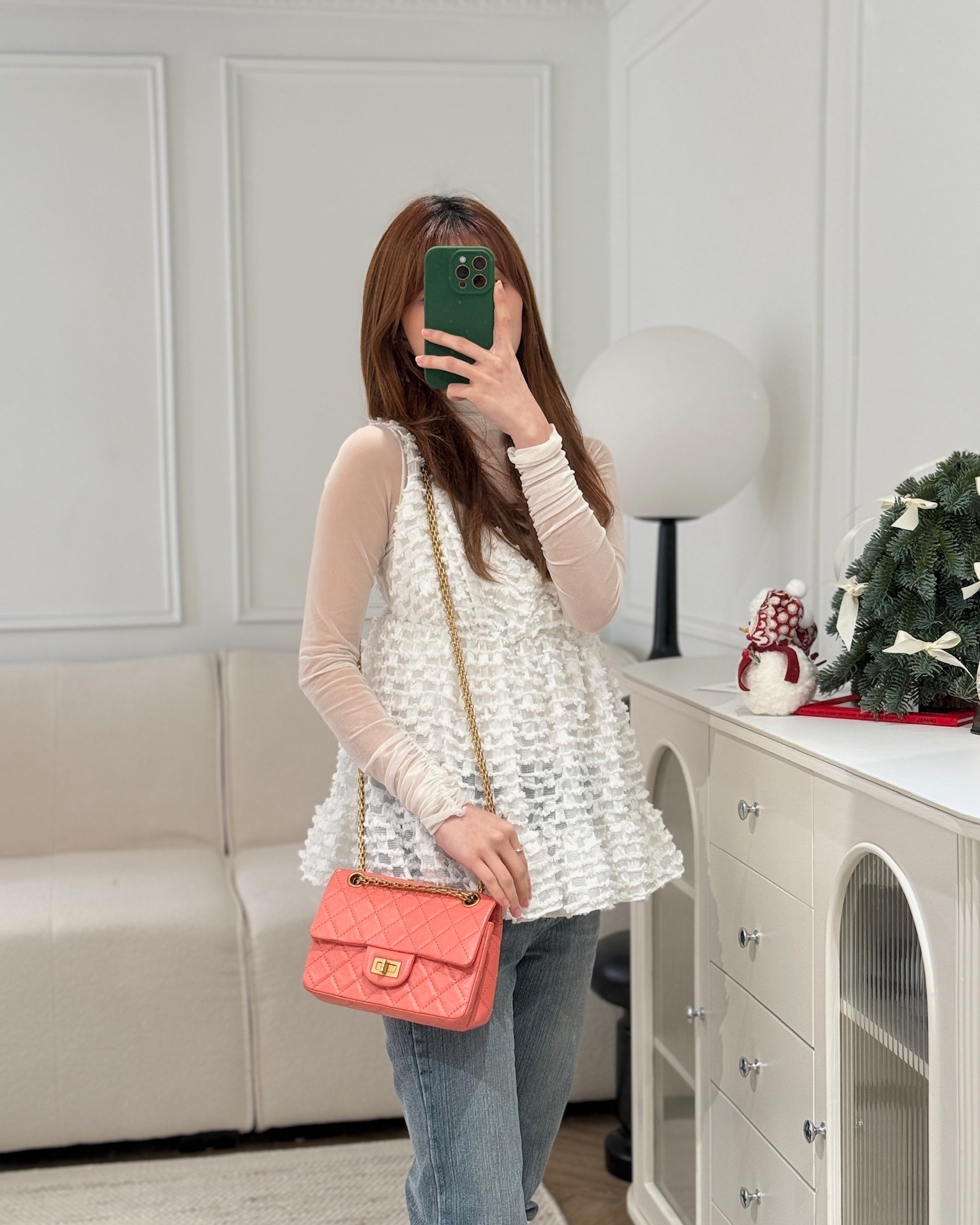 Chanel Mini Reissue 224 Pink Aged Calfskin Aged