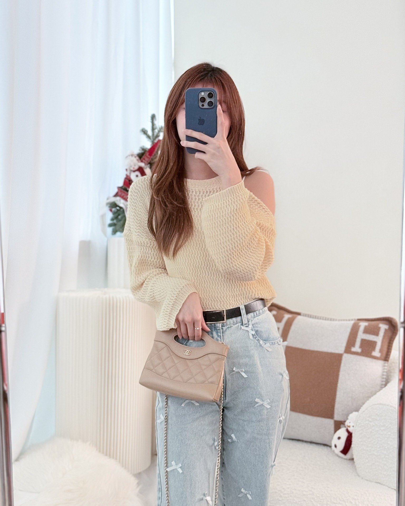 Chanel Nano 31 Beige Shiny Lambskin