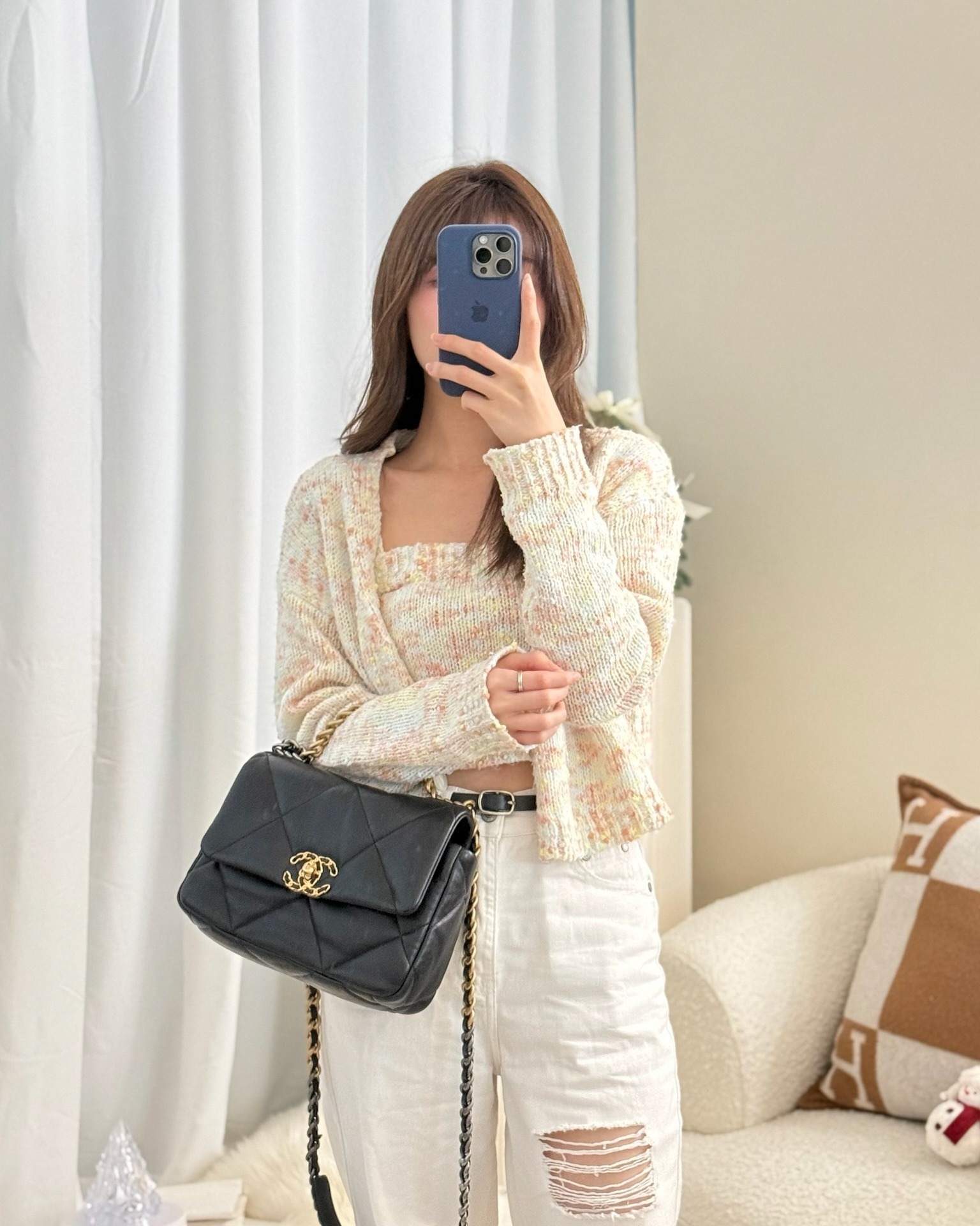 Chanel 19 Small Black Mixed Hardware