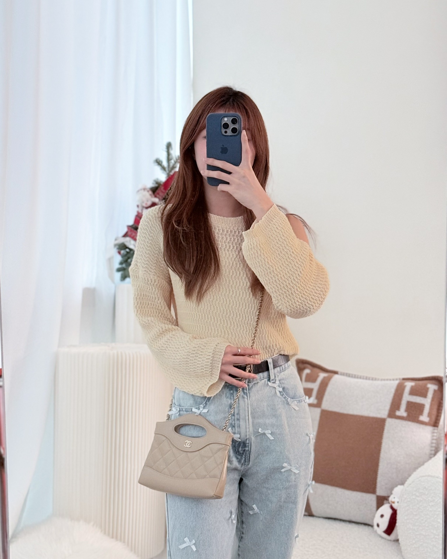 Chanel Nano 31 Beige Shiny Lambskin