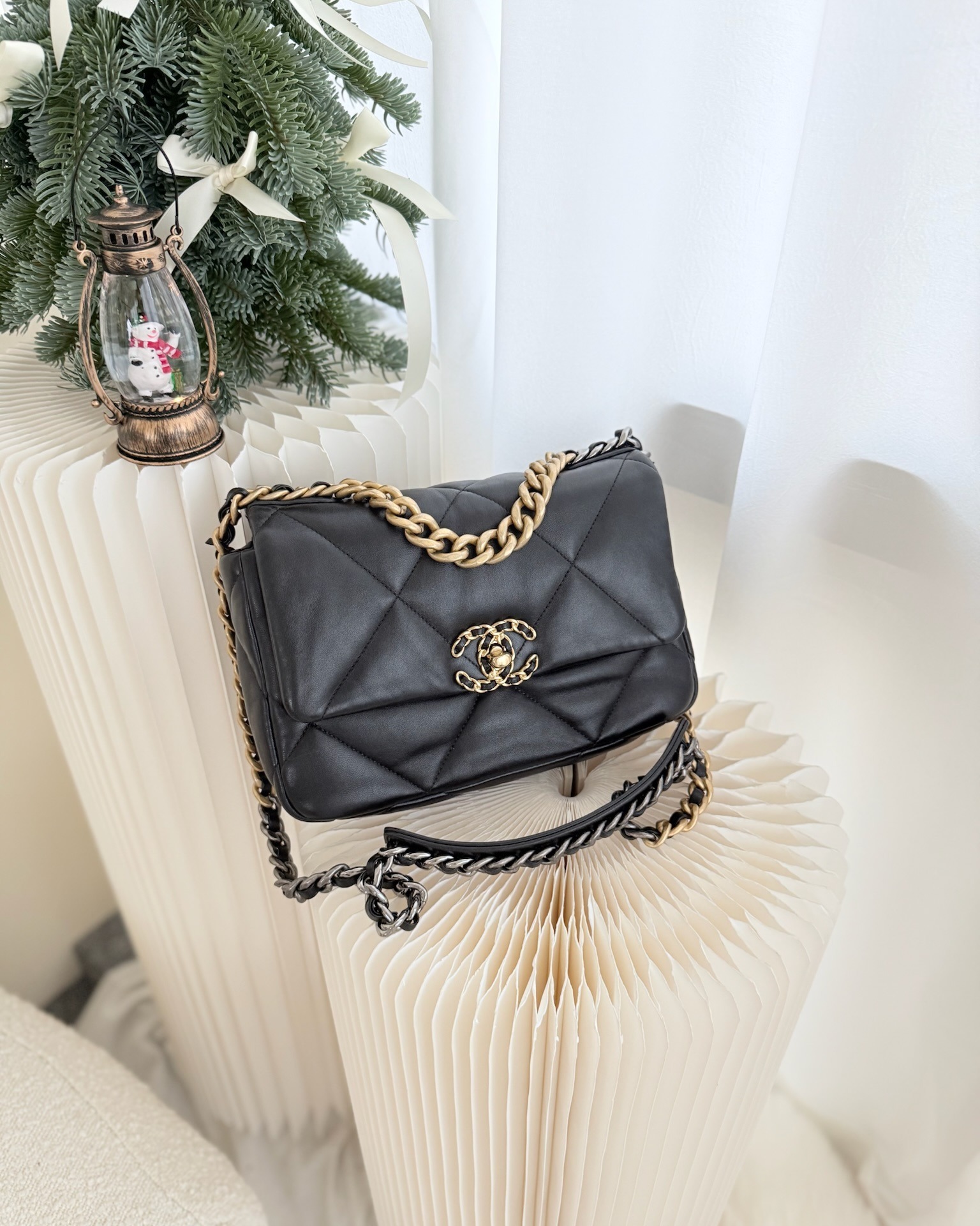 Chanel 19 Small Black Mixed Hardware