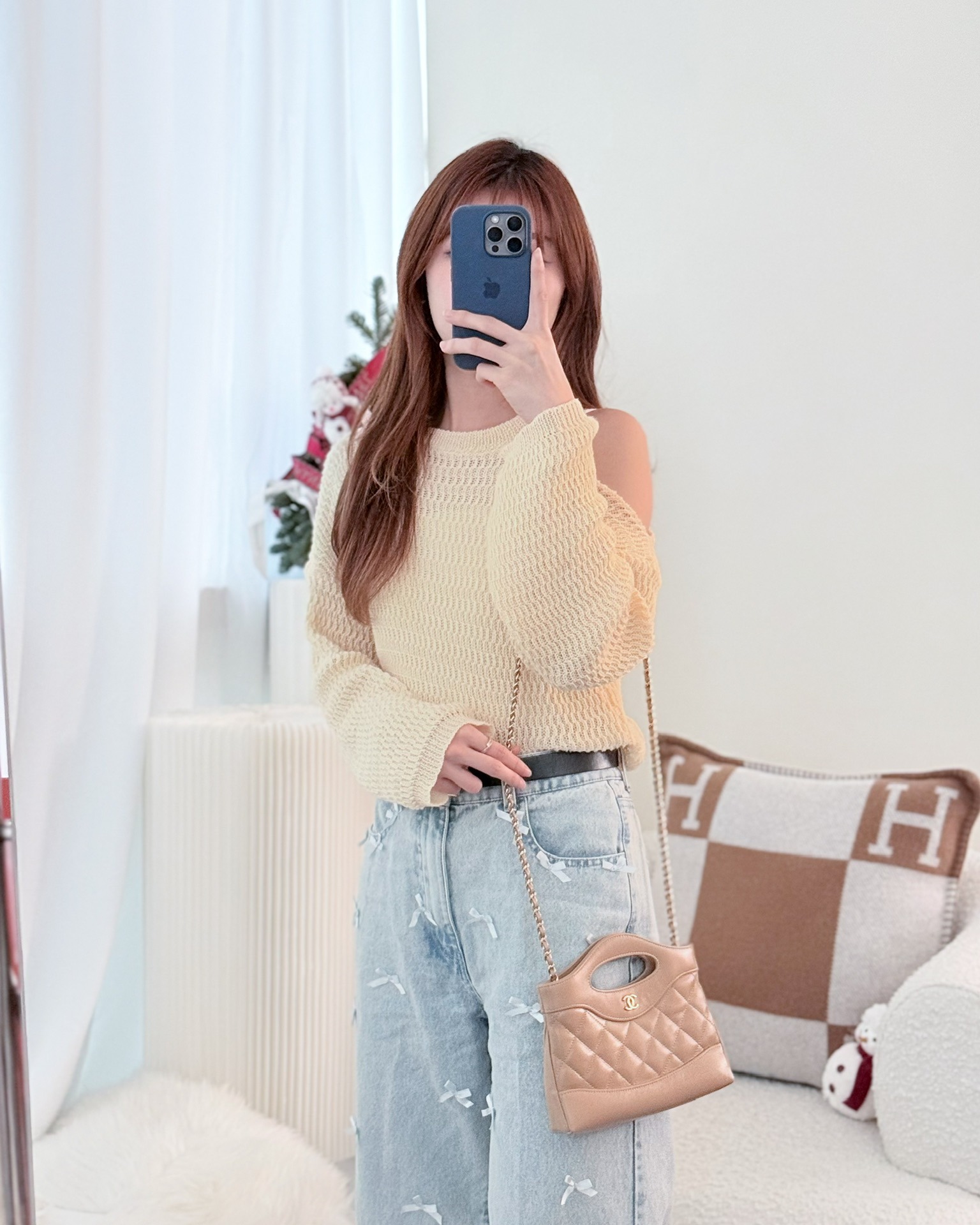 Chanel Nano 31 Beige Shiny Lambskin