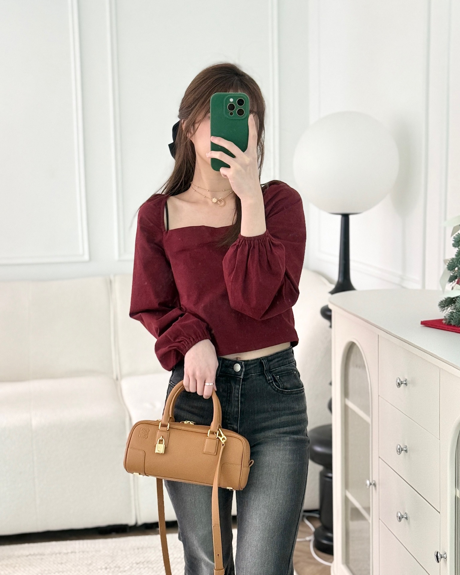 Loewe Amazona 23 Cropped Bag Warm Desert Nappa Calfskin