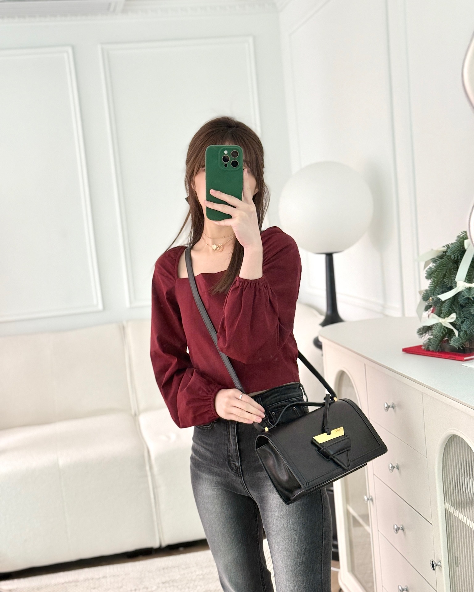 Loewe Medium Barcelona Shoulder Bag Black Calfskin