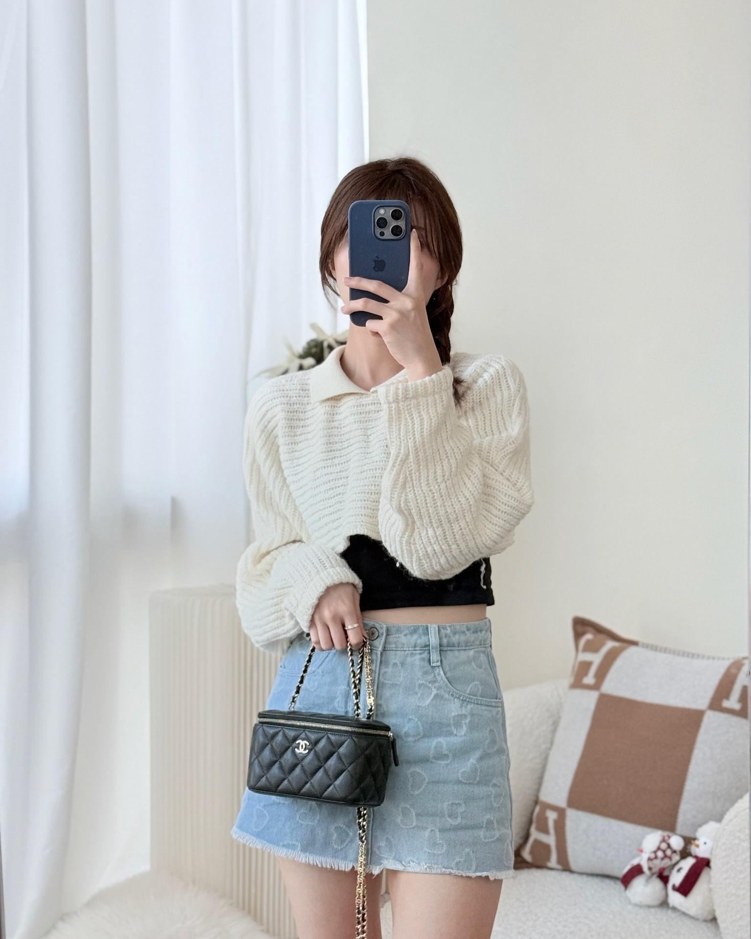 Chanel Vanity with CC Chain Black Caviar