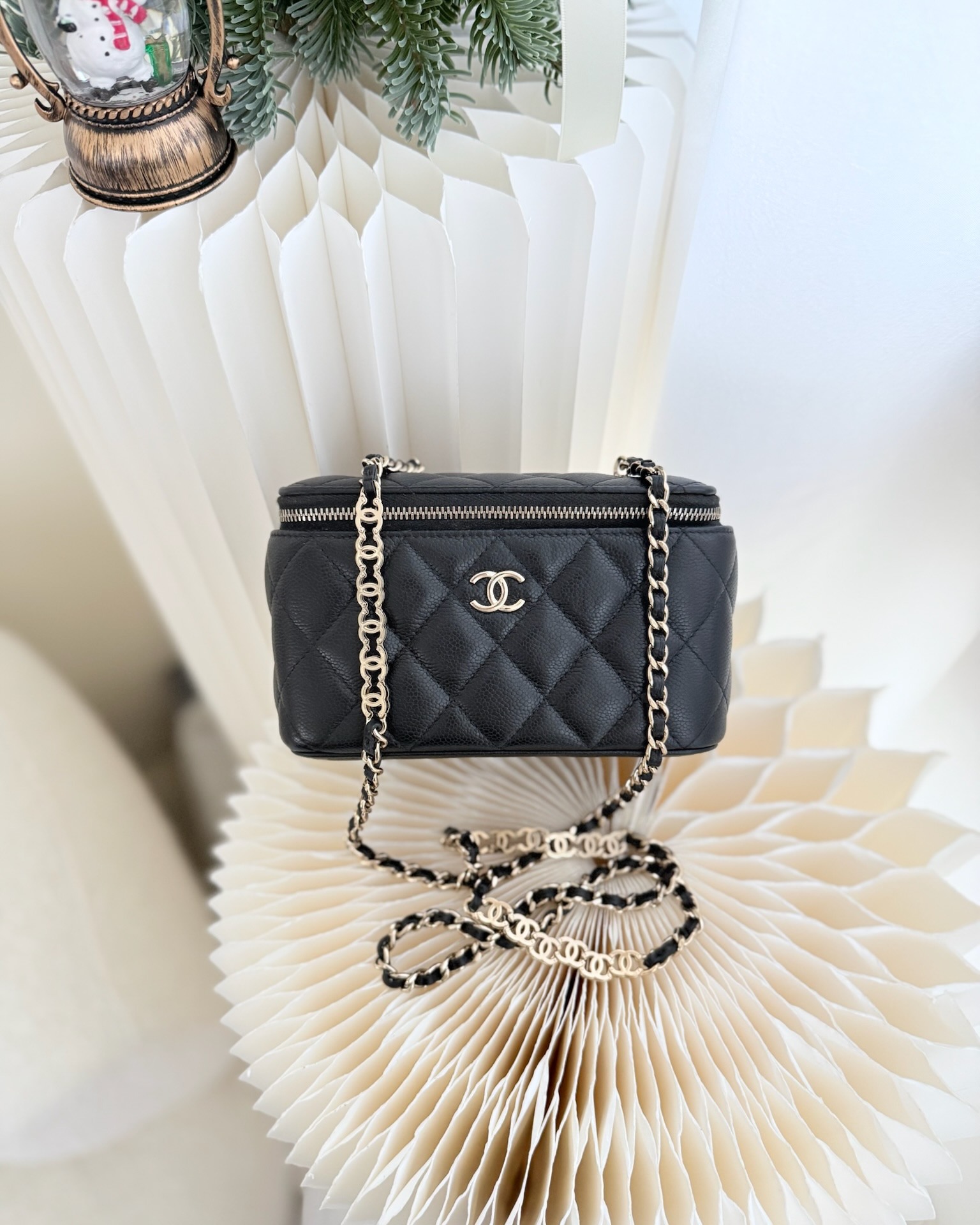 Chanel Vanity with CC Chain Black Caviar