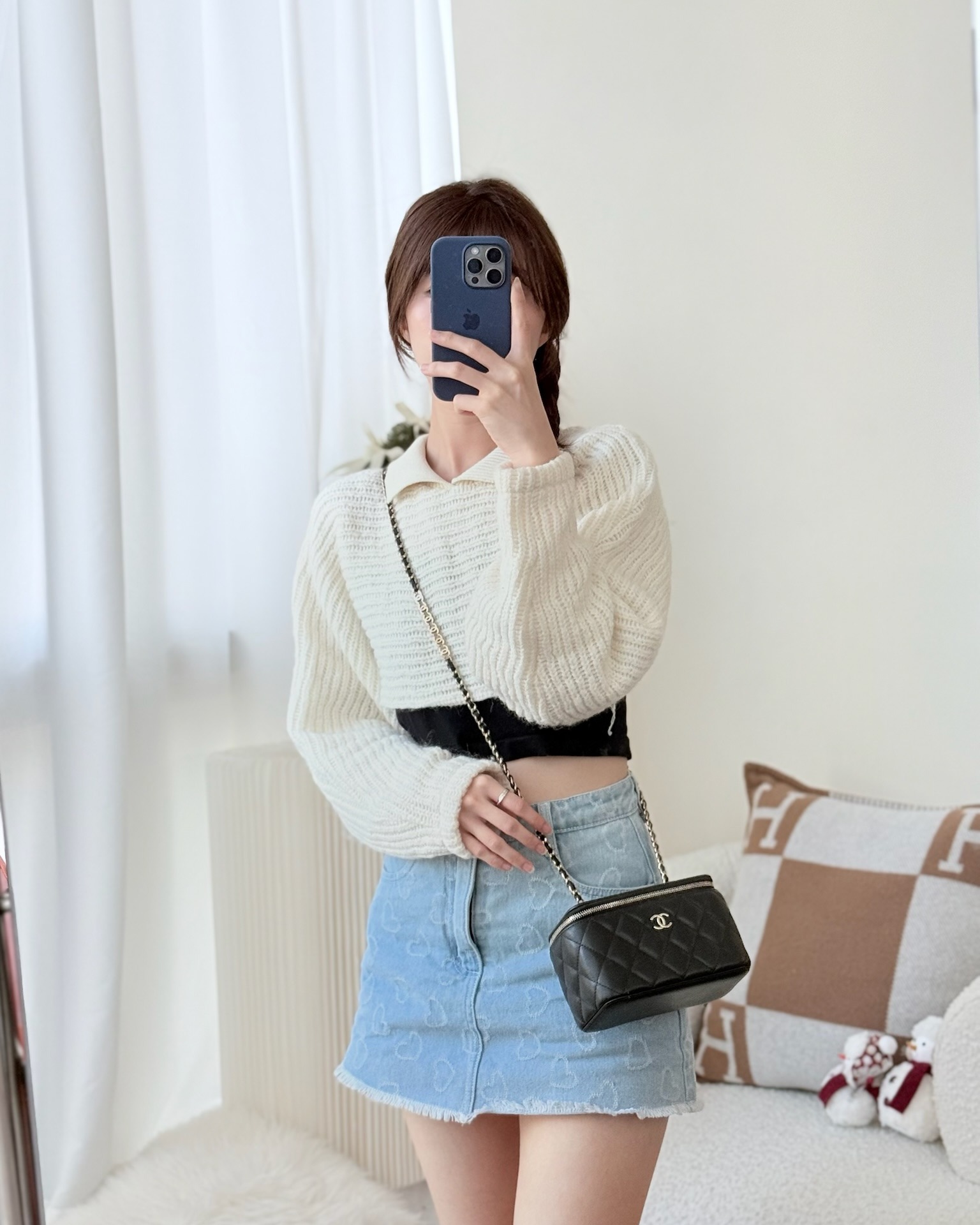 Chanel Vanity with CC Chain Black Caviar