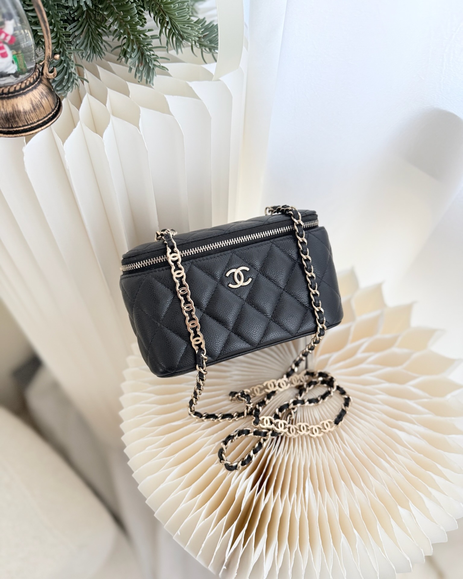 Chanel Vanity with CC Chain Black Caviar