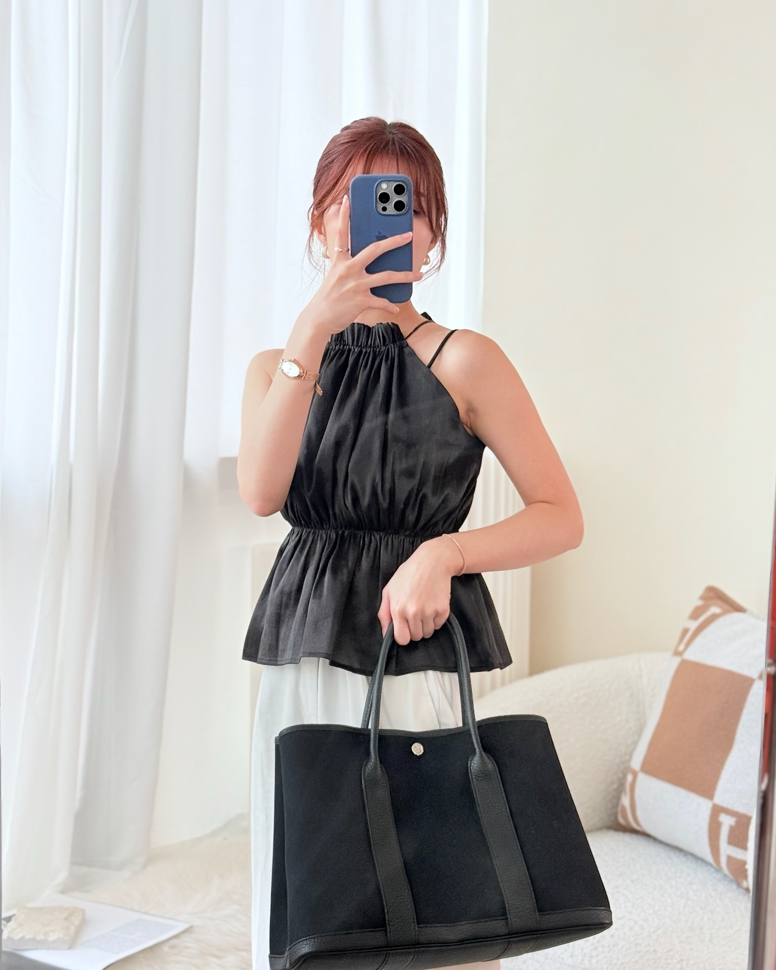 Hermès Garden Party 36 Noir 89 Canvas