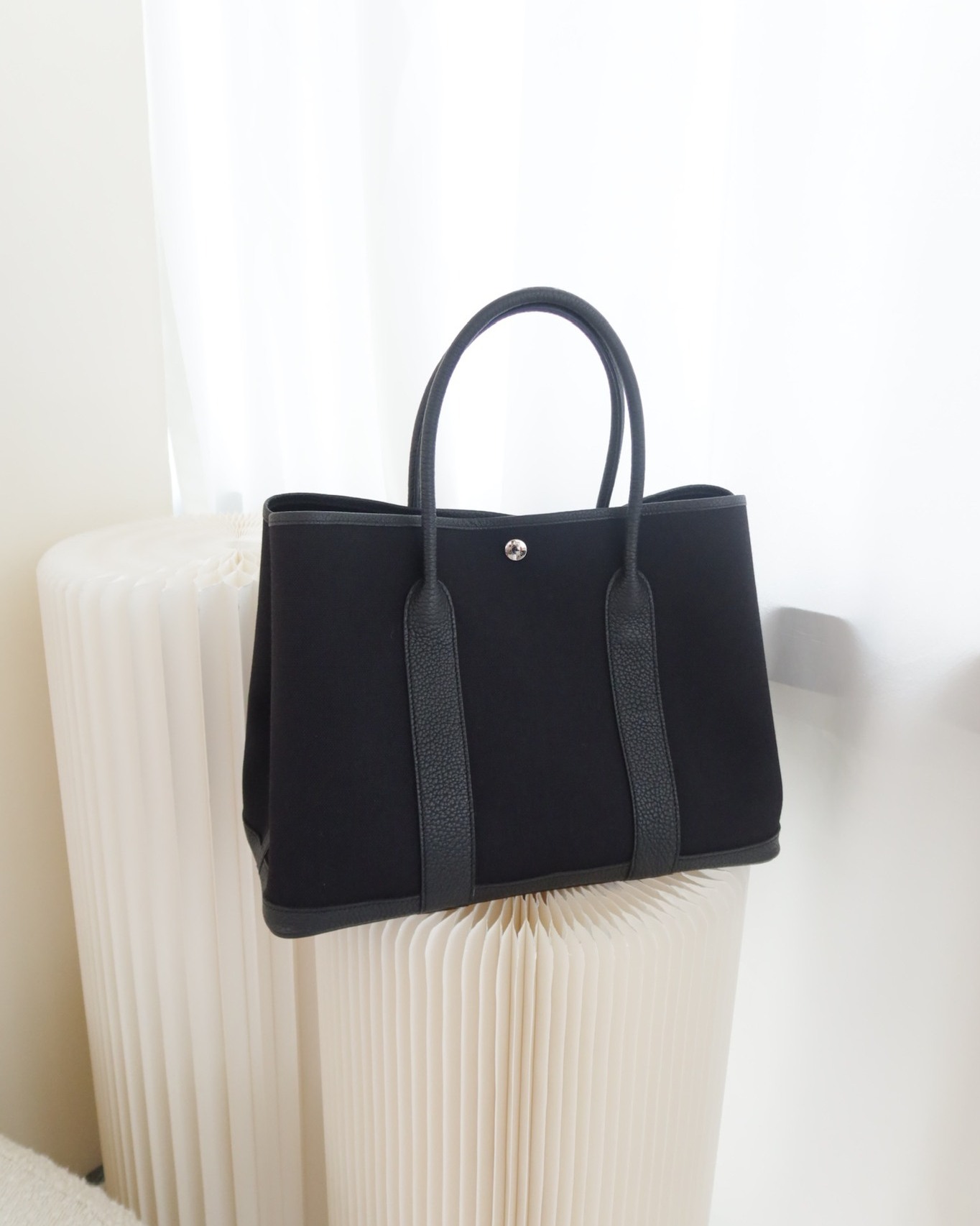 Hermès Garden Party 36 Noir 89 Canvas