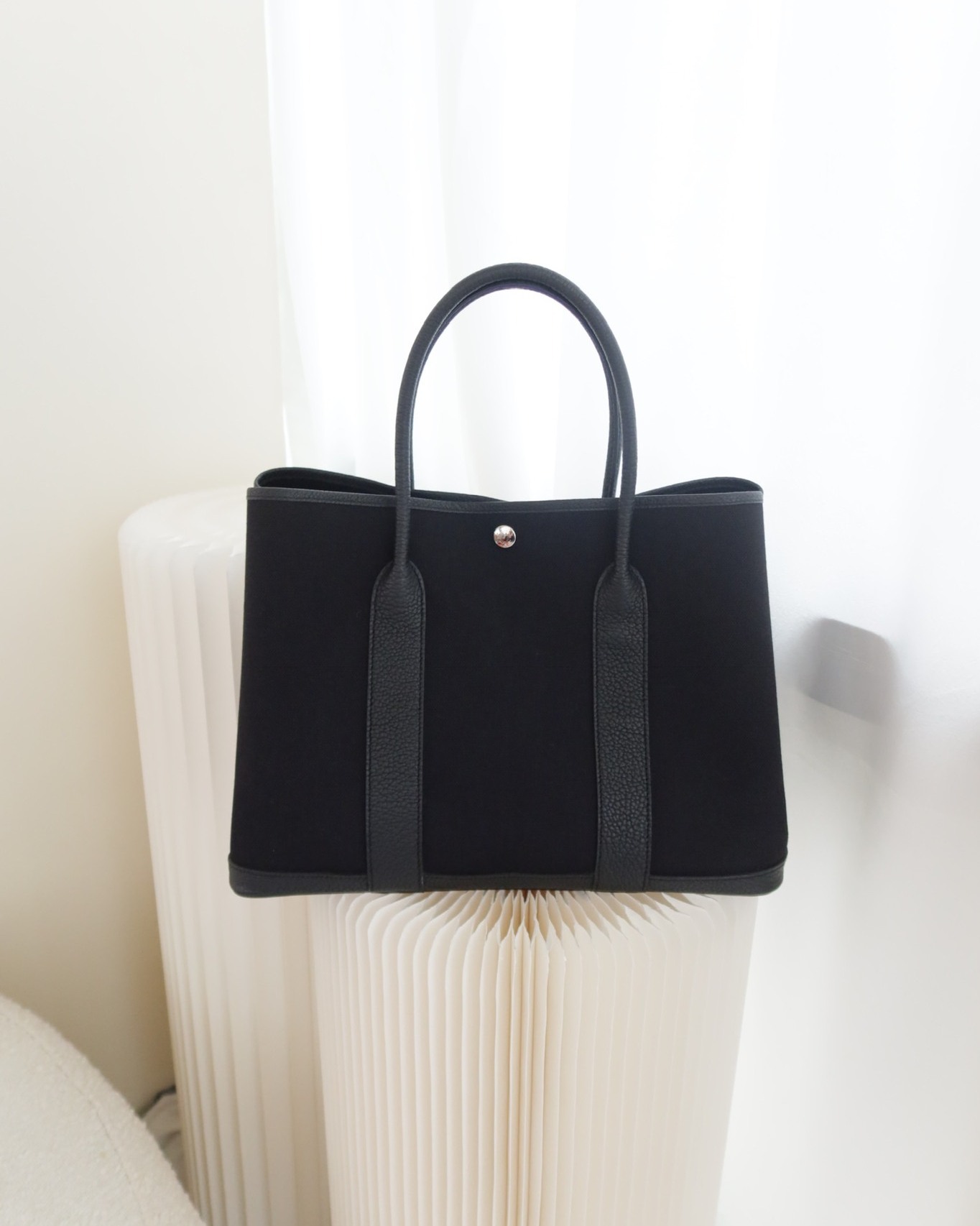 Hermès Garden Party 36 Noir 89 Canvas