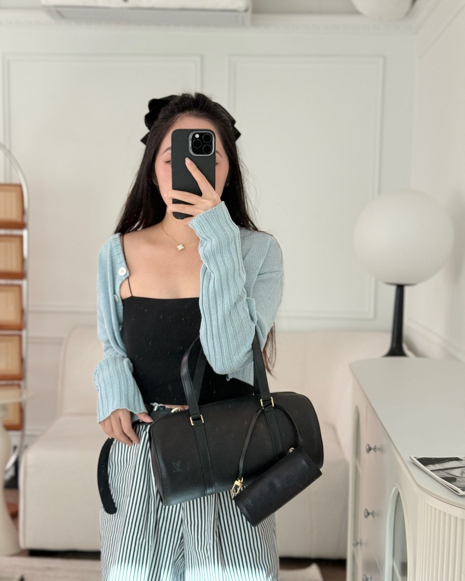 Louis Vuitton Epi Soufflot Bag Black