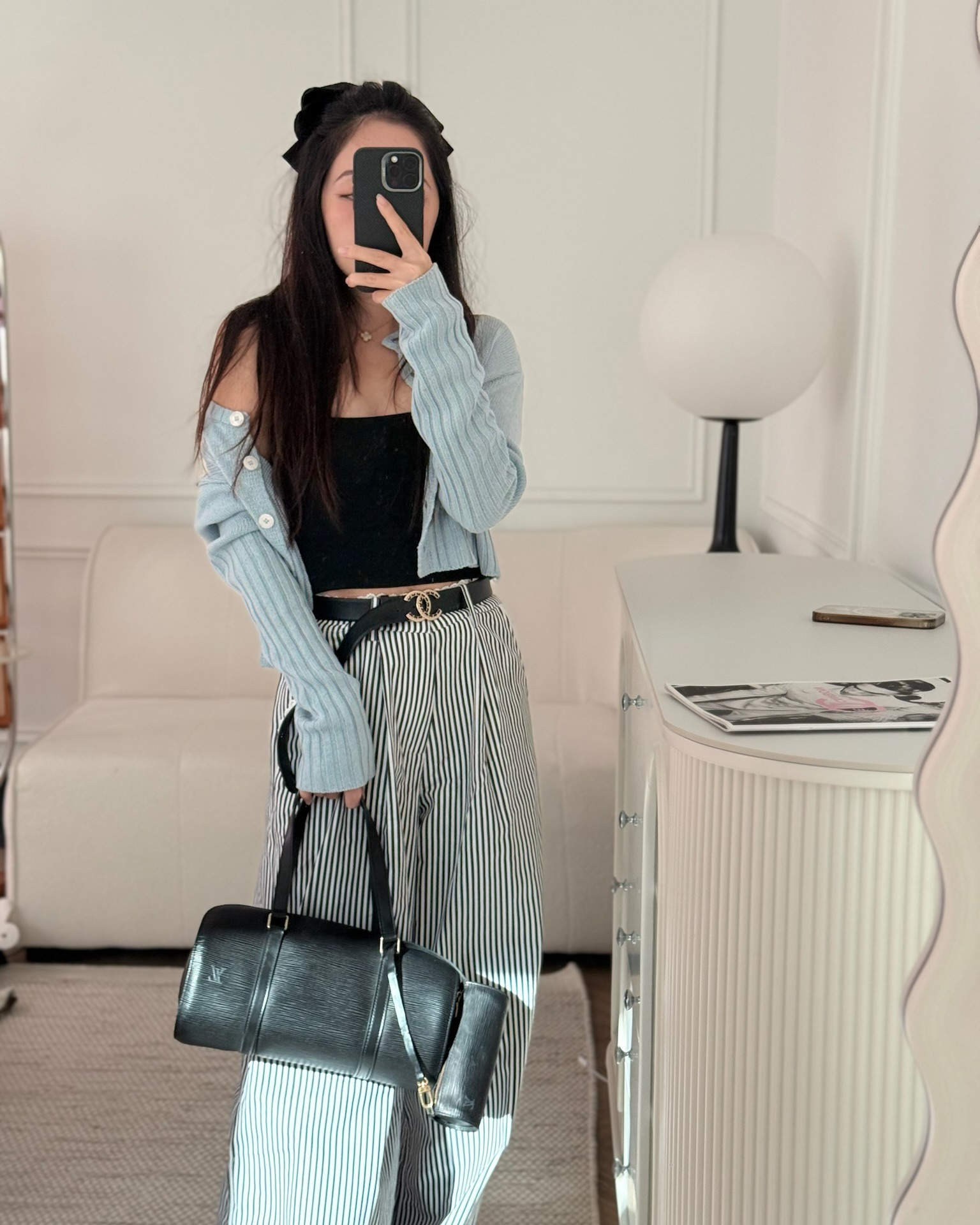 Louis Vuitton Epi Soufflot Bag Black