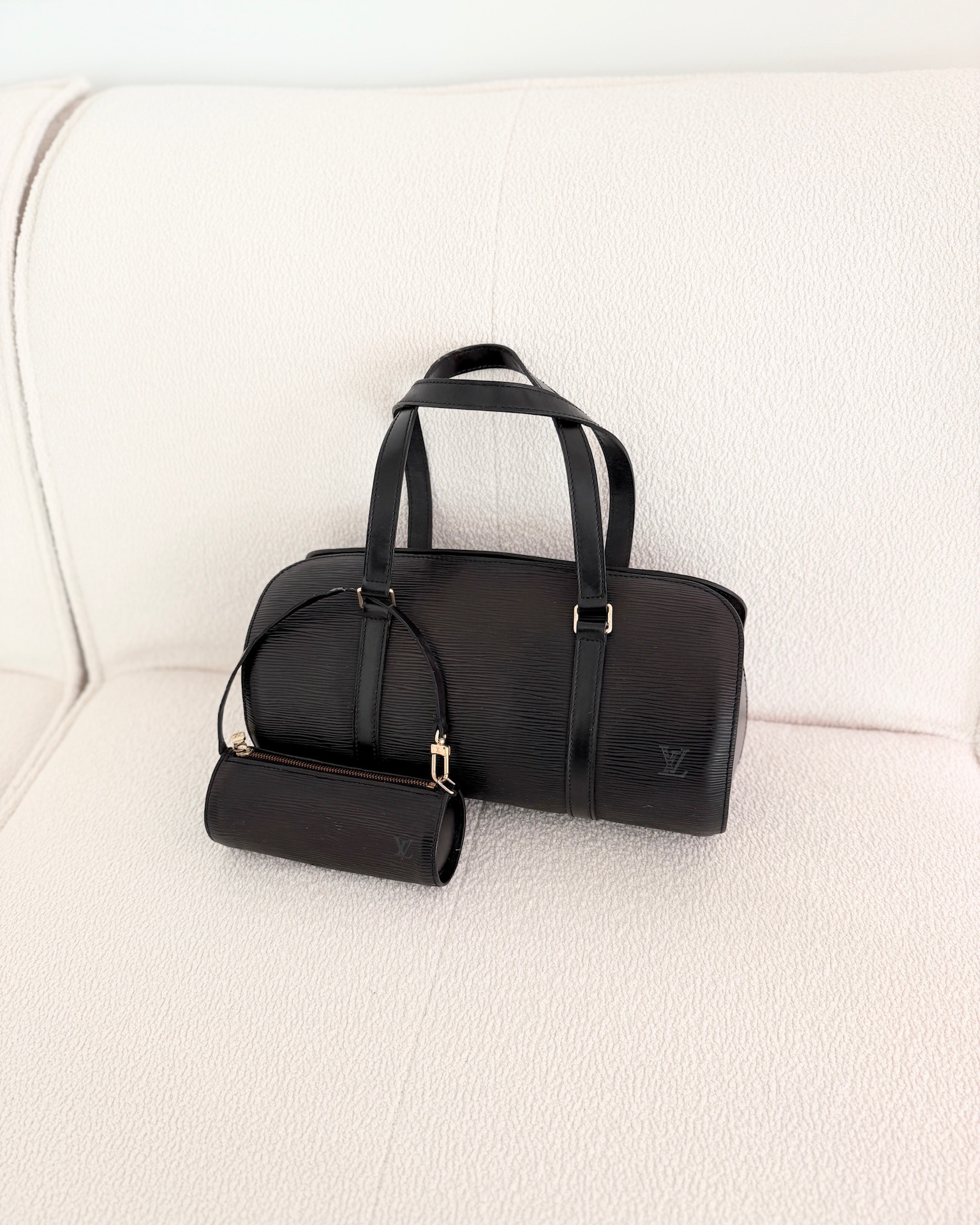 Louis Vuitton Epi Soufflot Bag Black