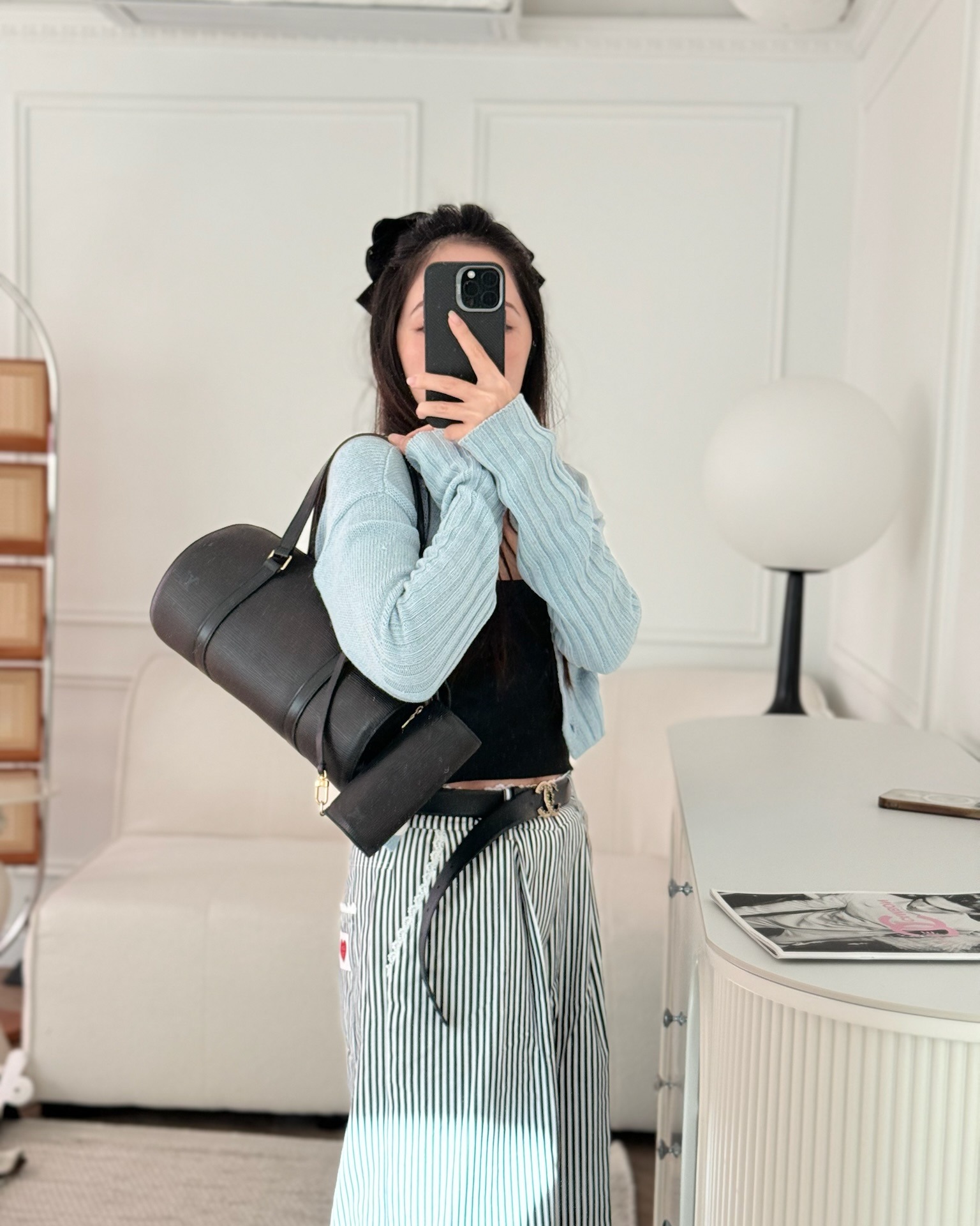 Louis Vuitton Epi Soufflot Bag Black