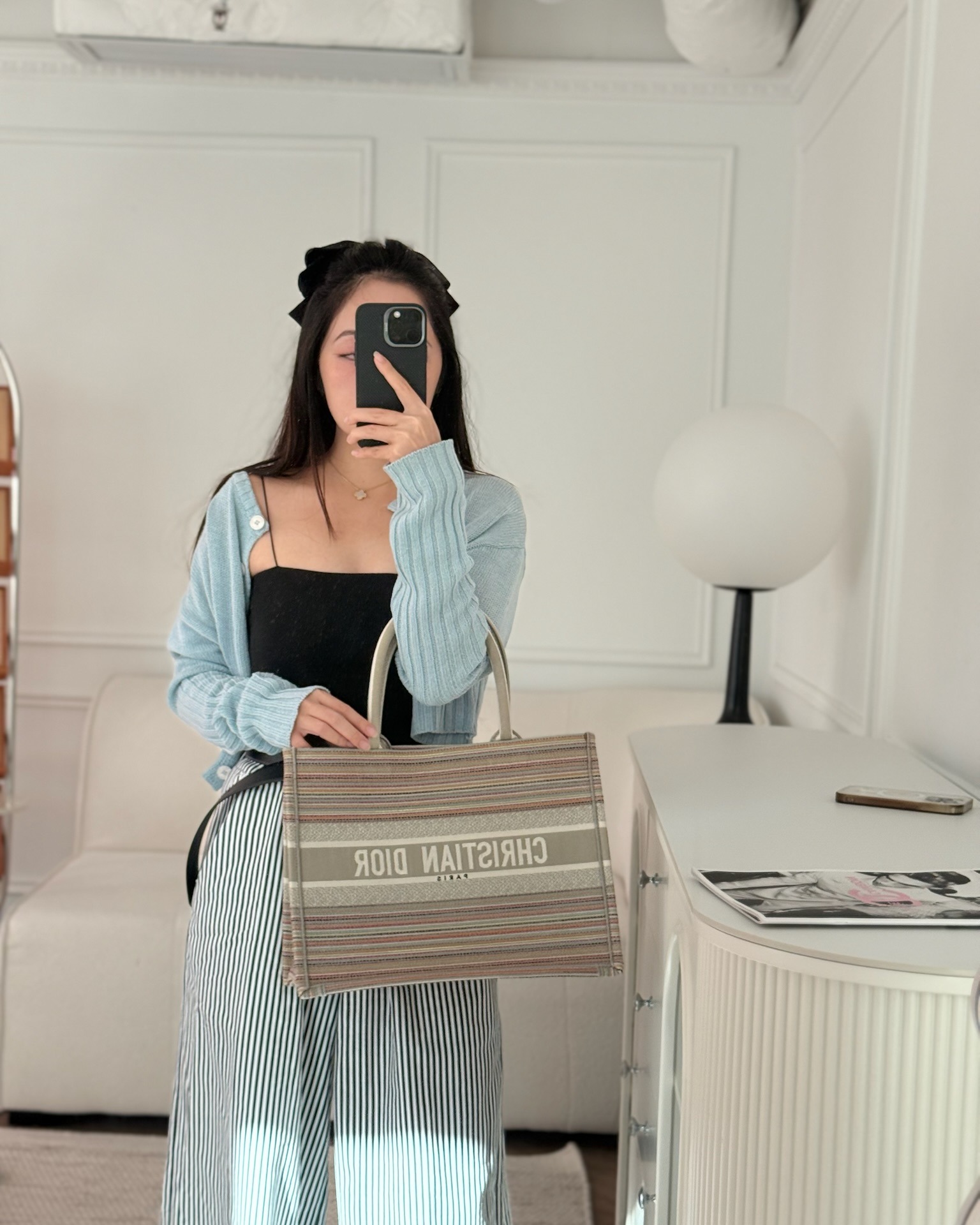 Dior Medium Rainbow Book Tote Canvas