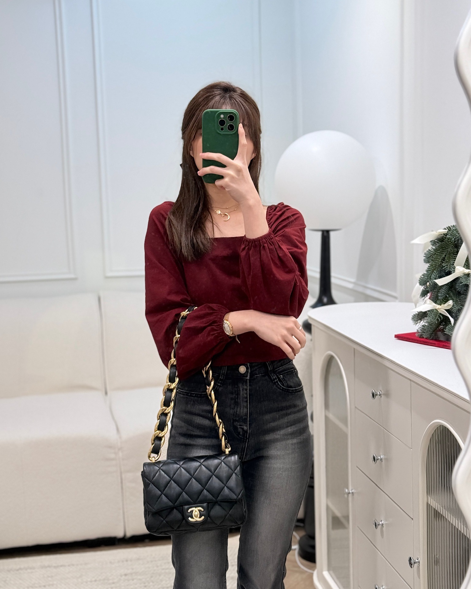 Chanel Small Funky Town Black Lambskin Aged