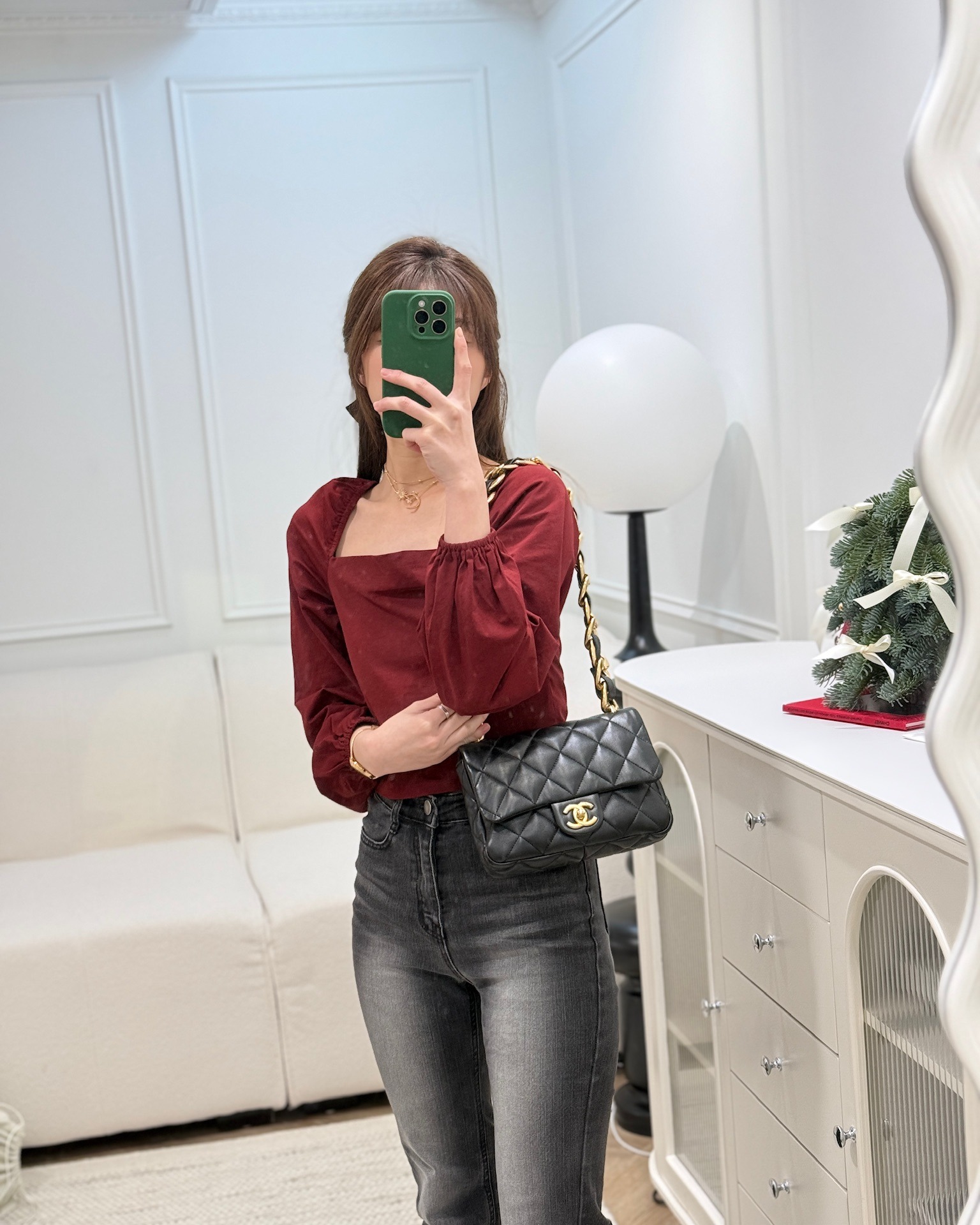 Chanel Small Funky Town Black Lambskin Aged