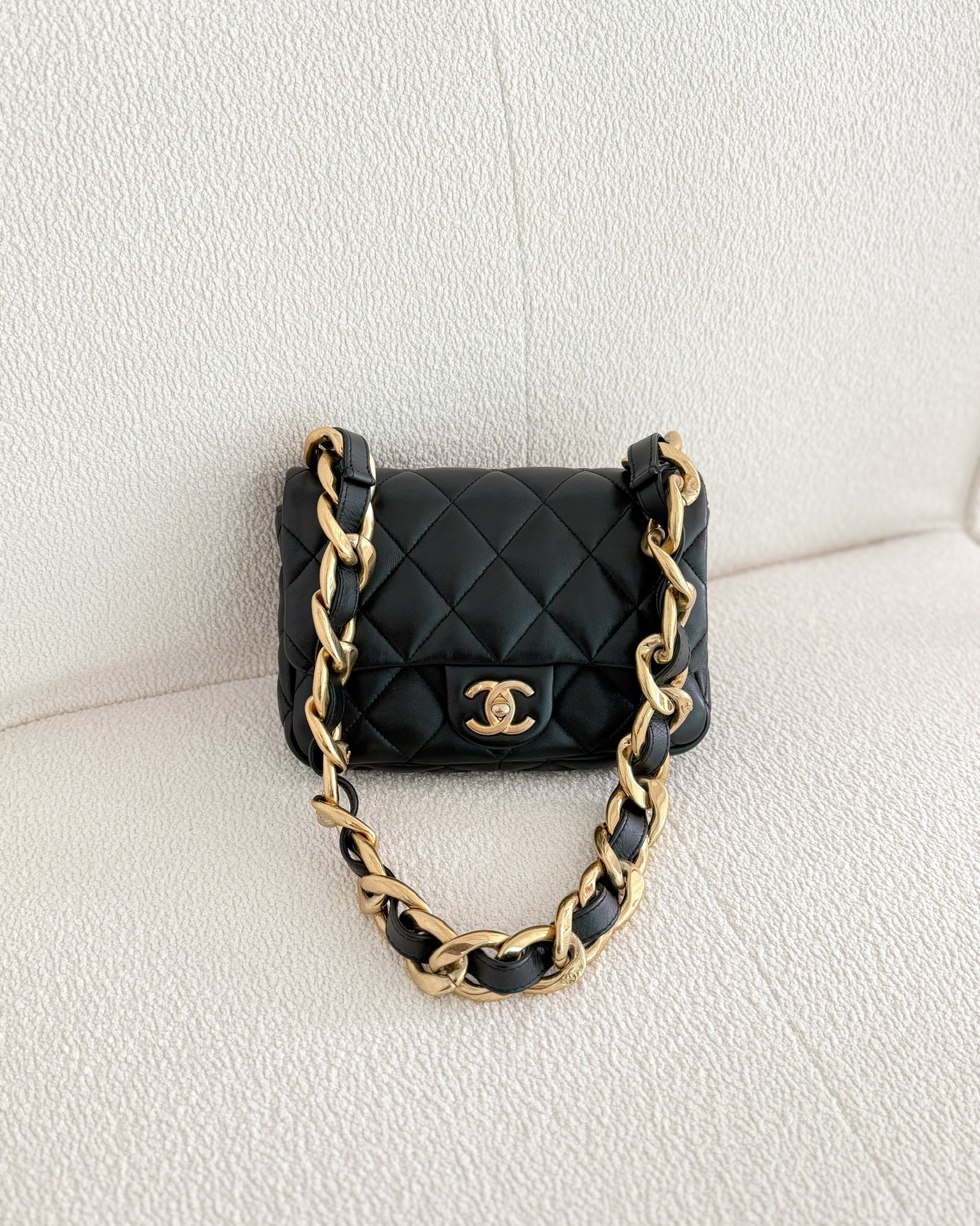 Chanel Small Funky Town Black Lambskin Aged