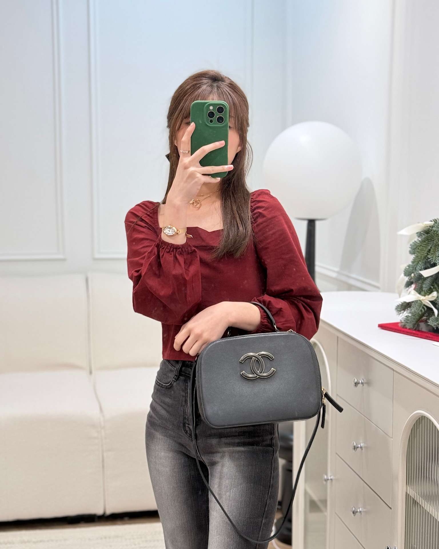 Chanel Coco Curve Vanity Black Calfskin & Goatskin Antique