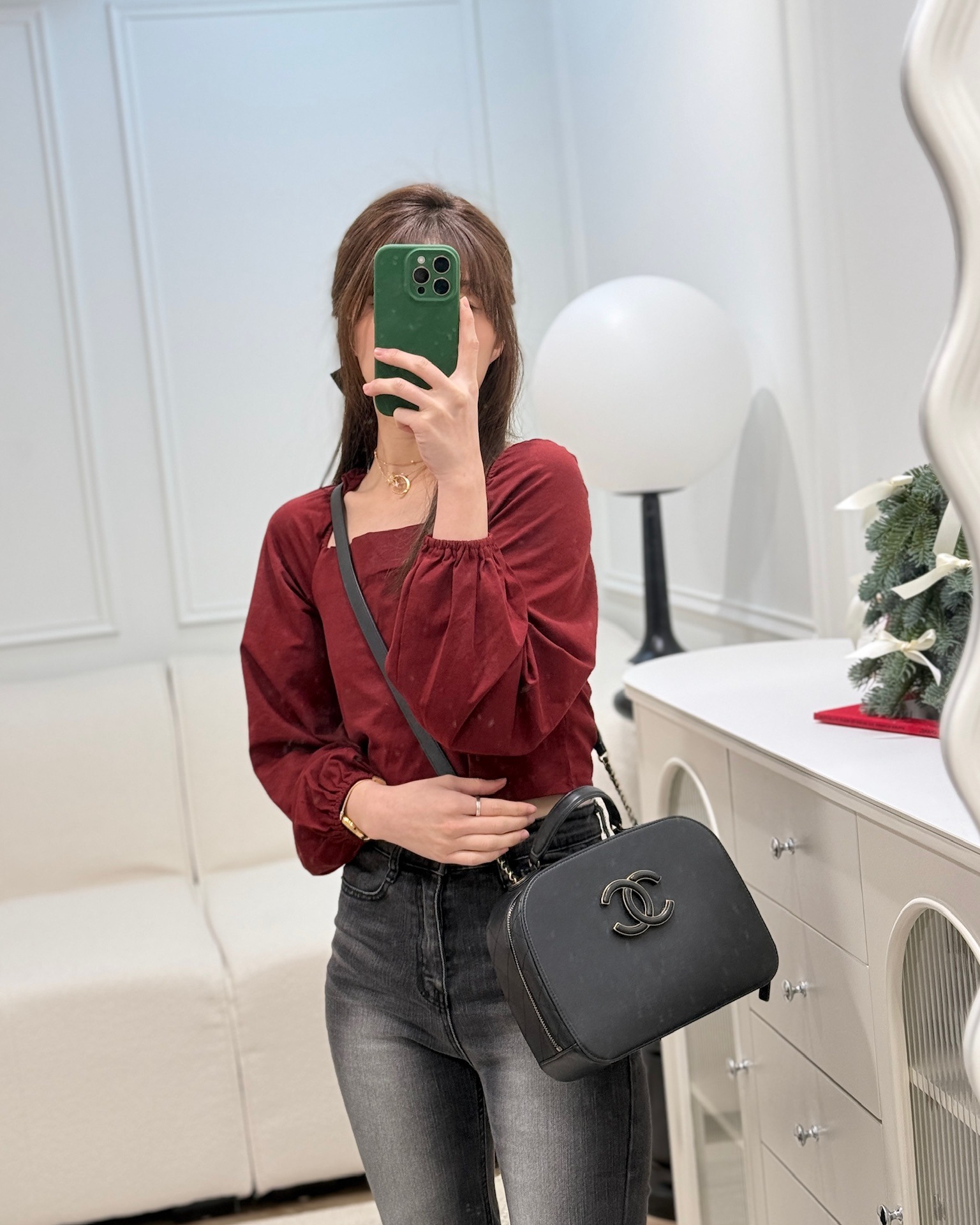 Chanel Coco Curve Vanity Black Calfskin & Goatskin Antique