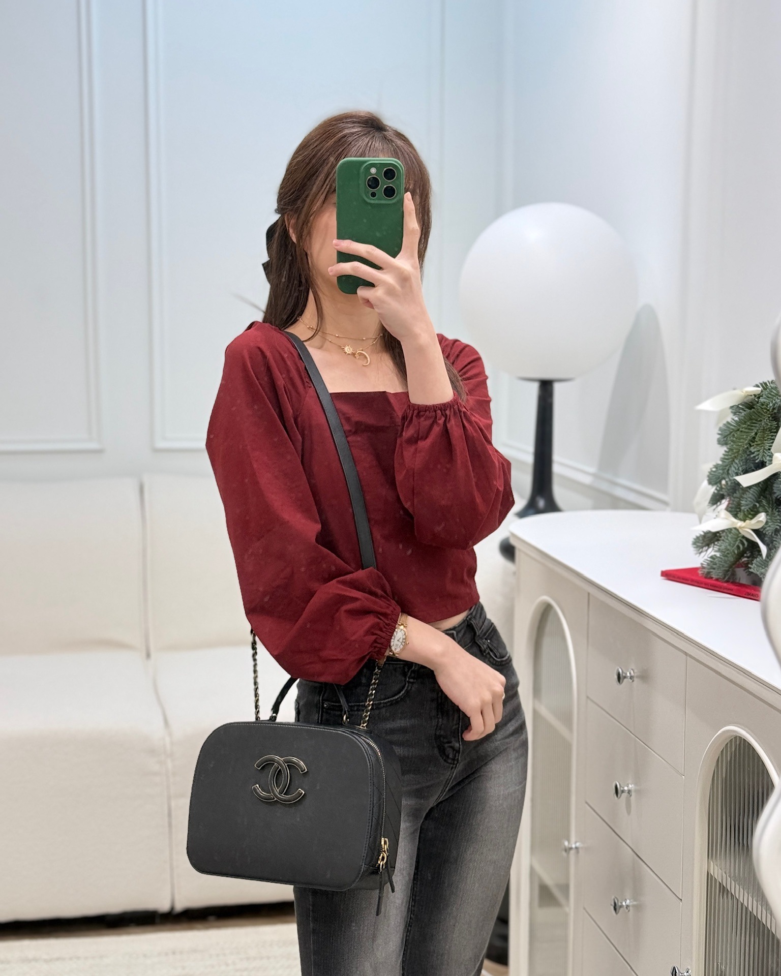 Chanel Coco Curve Vanity Black Calfskin & Goatskin Antique