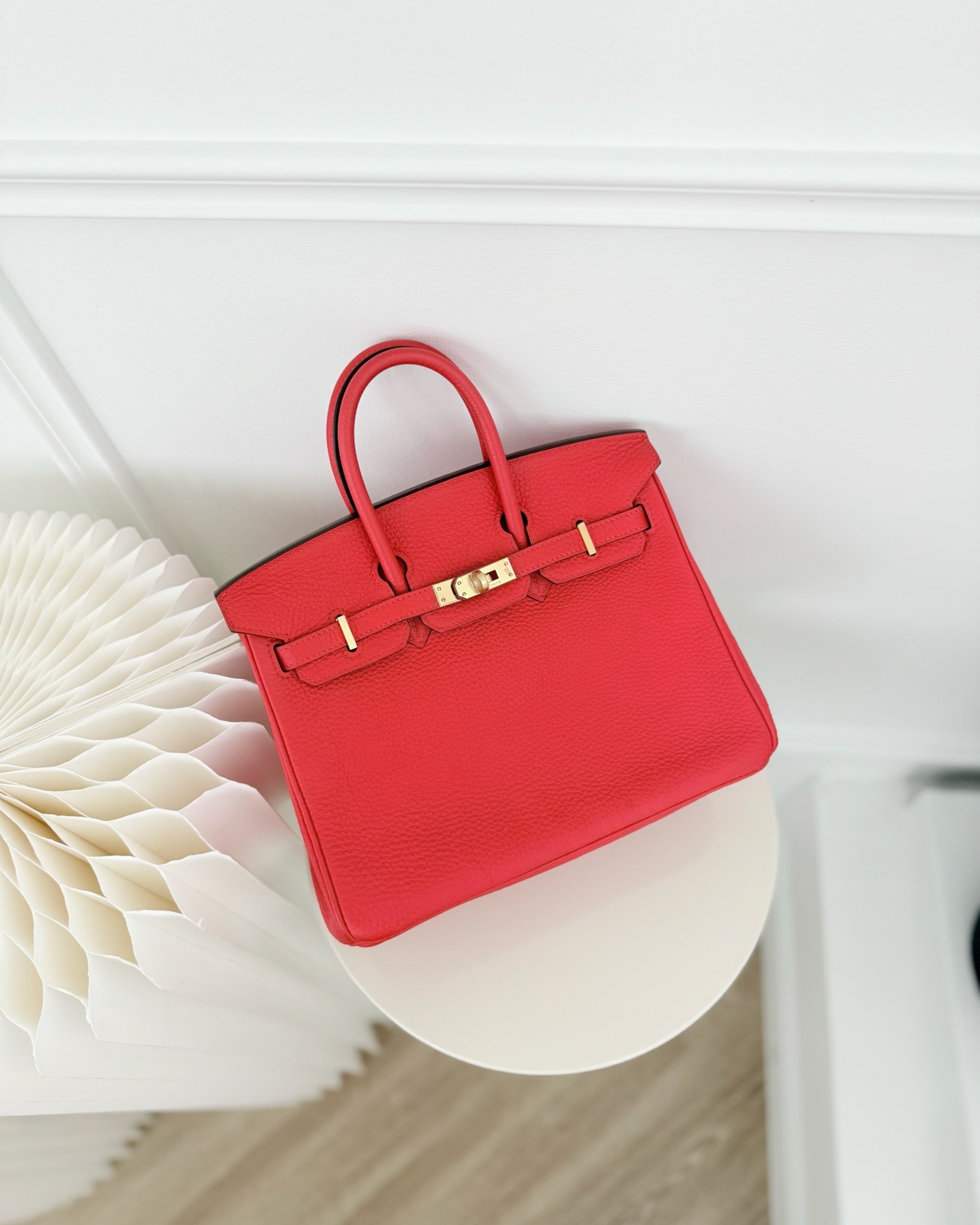 Hermès Birkin 25 Retourne Rouge Tomate S5 Togo