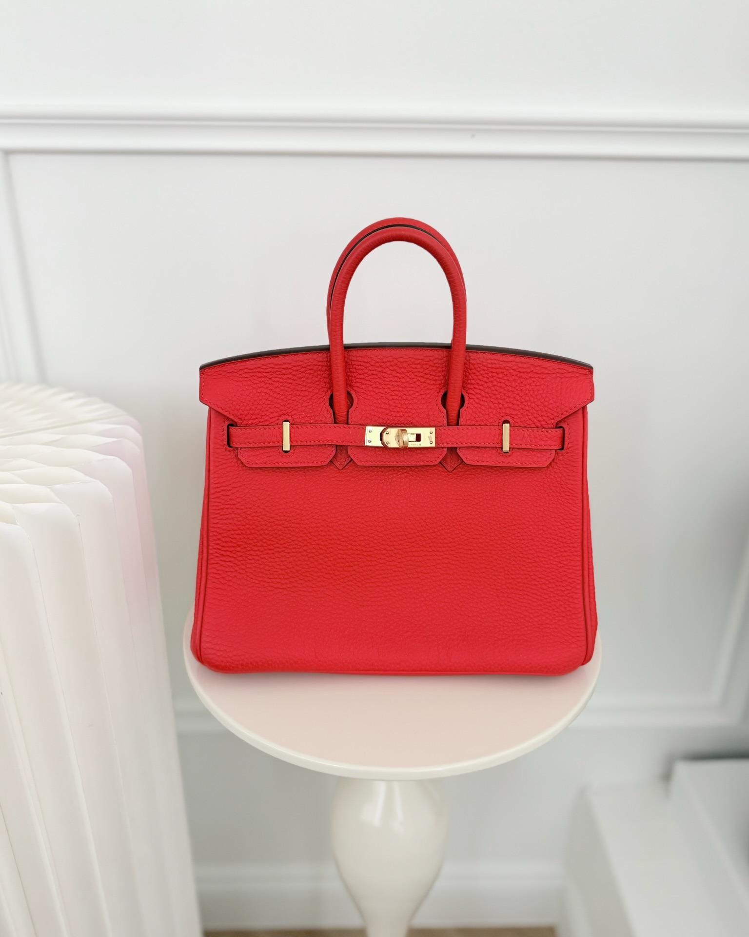 Hermès Birkin 25 Retourne Rouge Tomate S5 Togo
