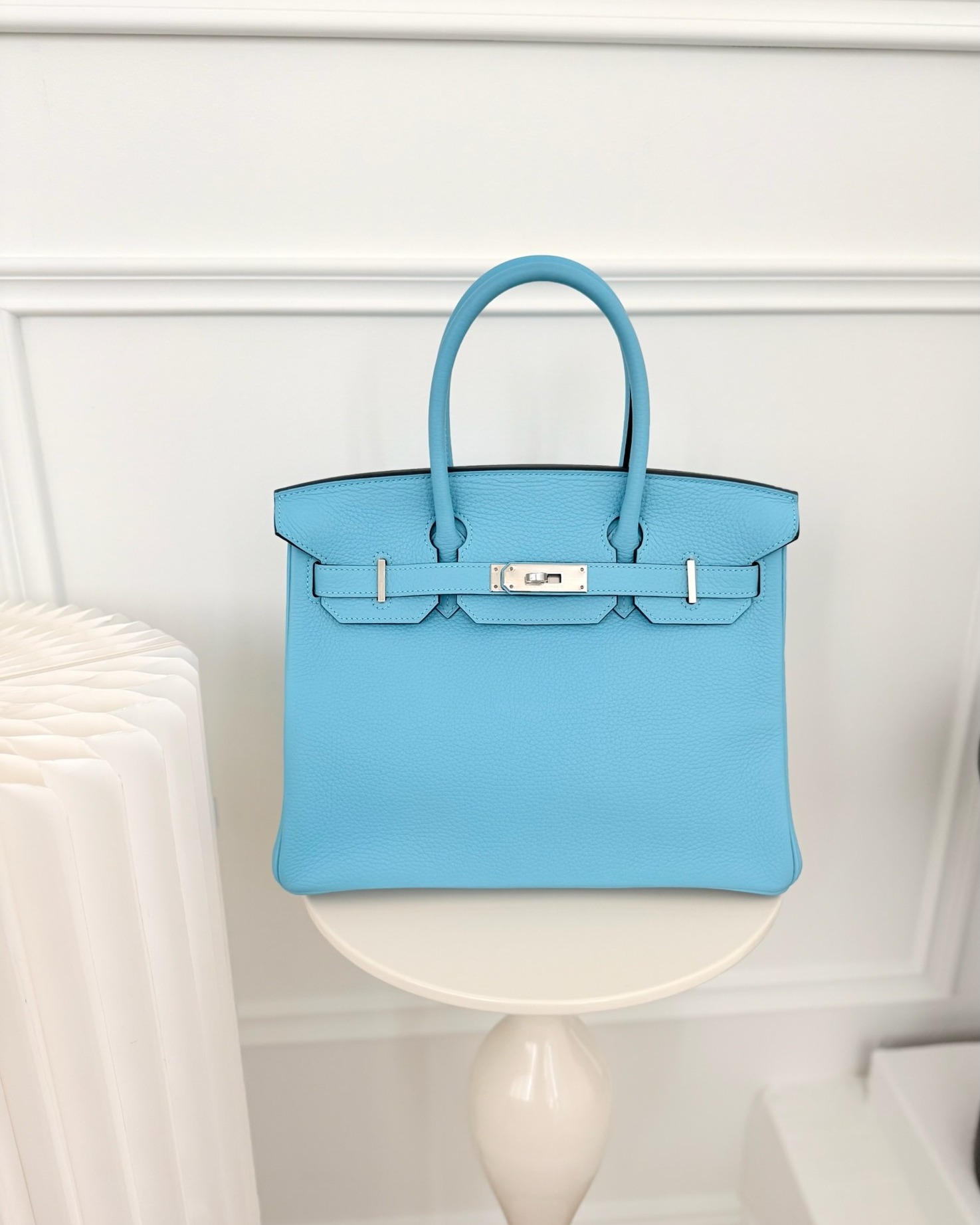 Hermès Birkin 30 Bleu De Nord Togo Palladium Hardware