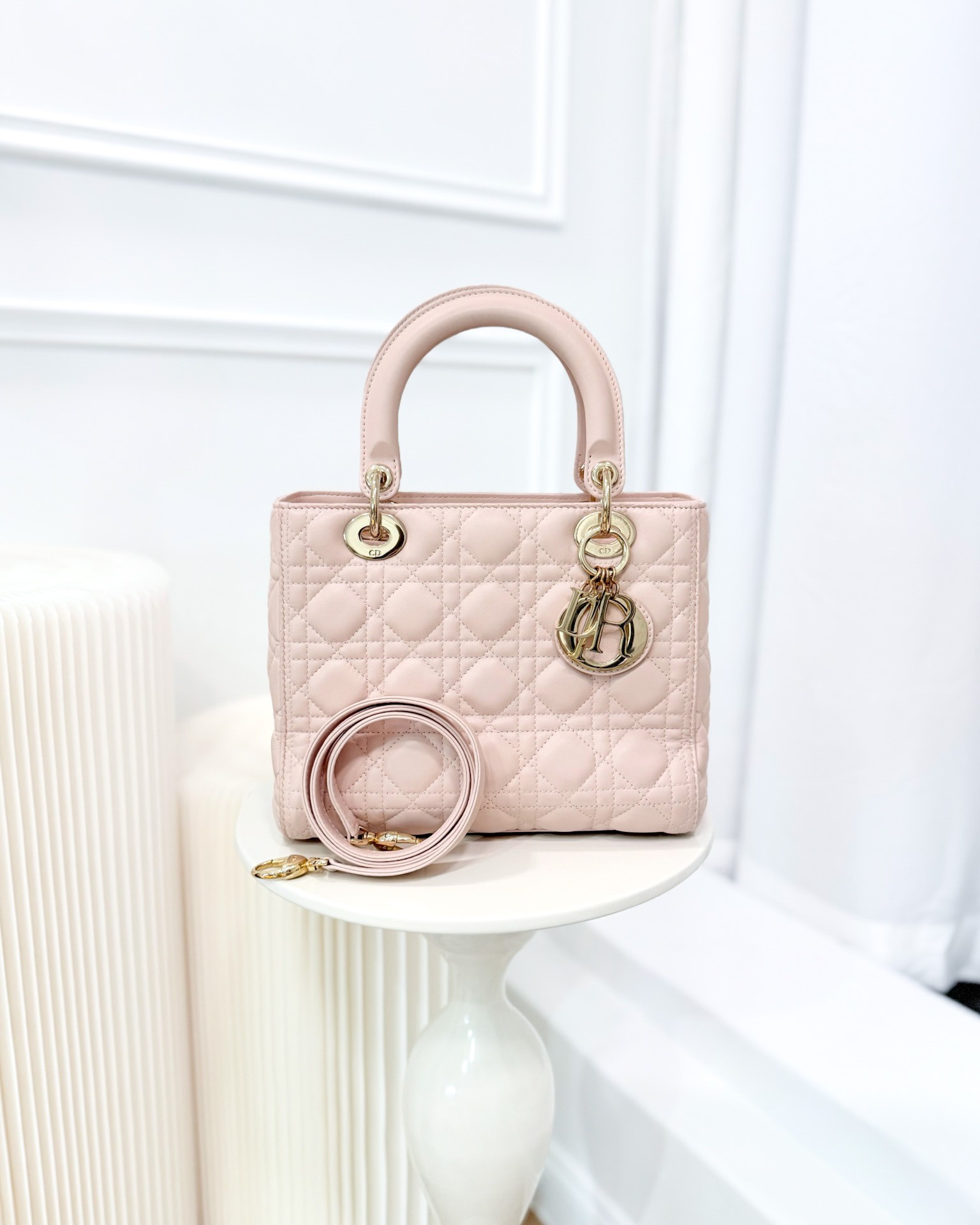 Dior Medium Lady Dior Pink Lambskin