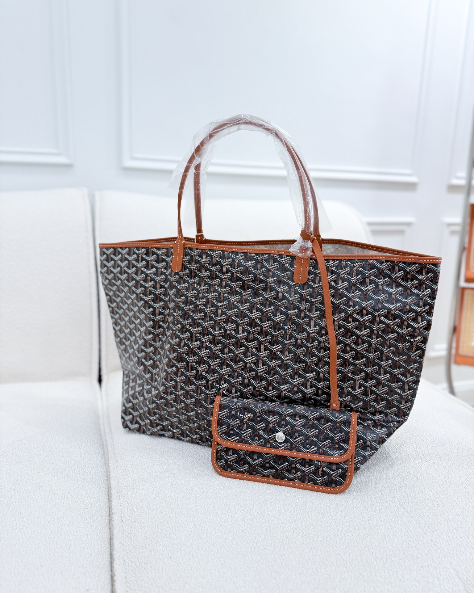 Goyard St. Louis Tote Bag GM Black/Tan