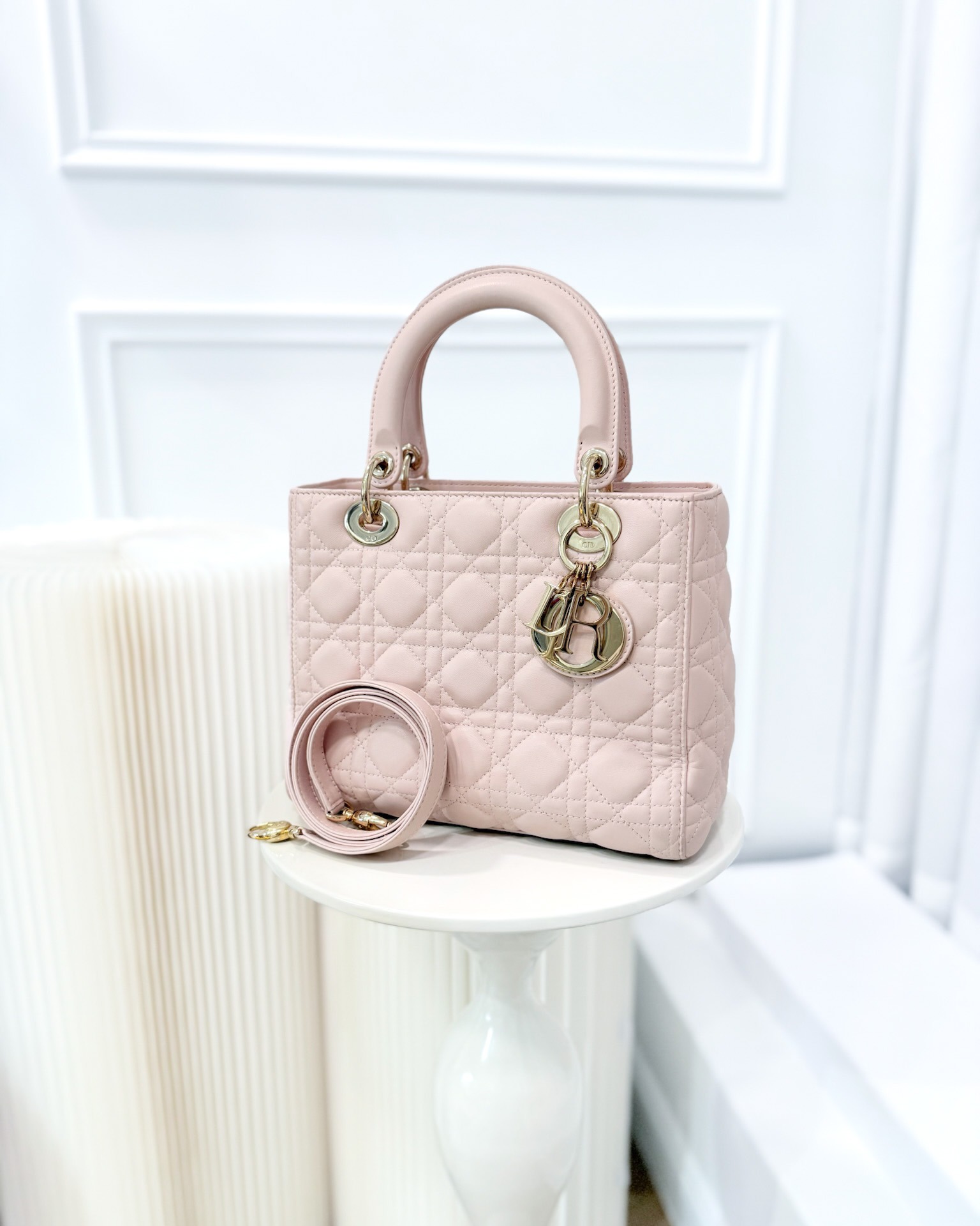Dior Medium Lady Dior Pink Lambskin