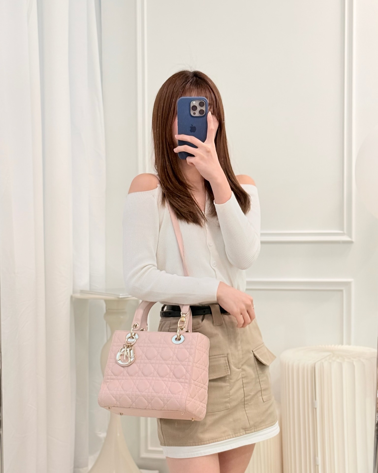 Dior Medium Lady Dior Pink Lambskin