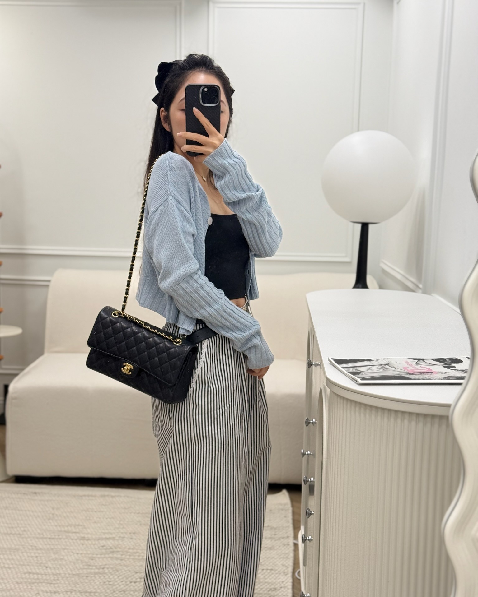 Chanel Medium Classic Flap Quilted Black Caviar