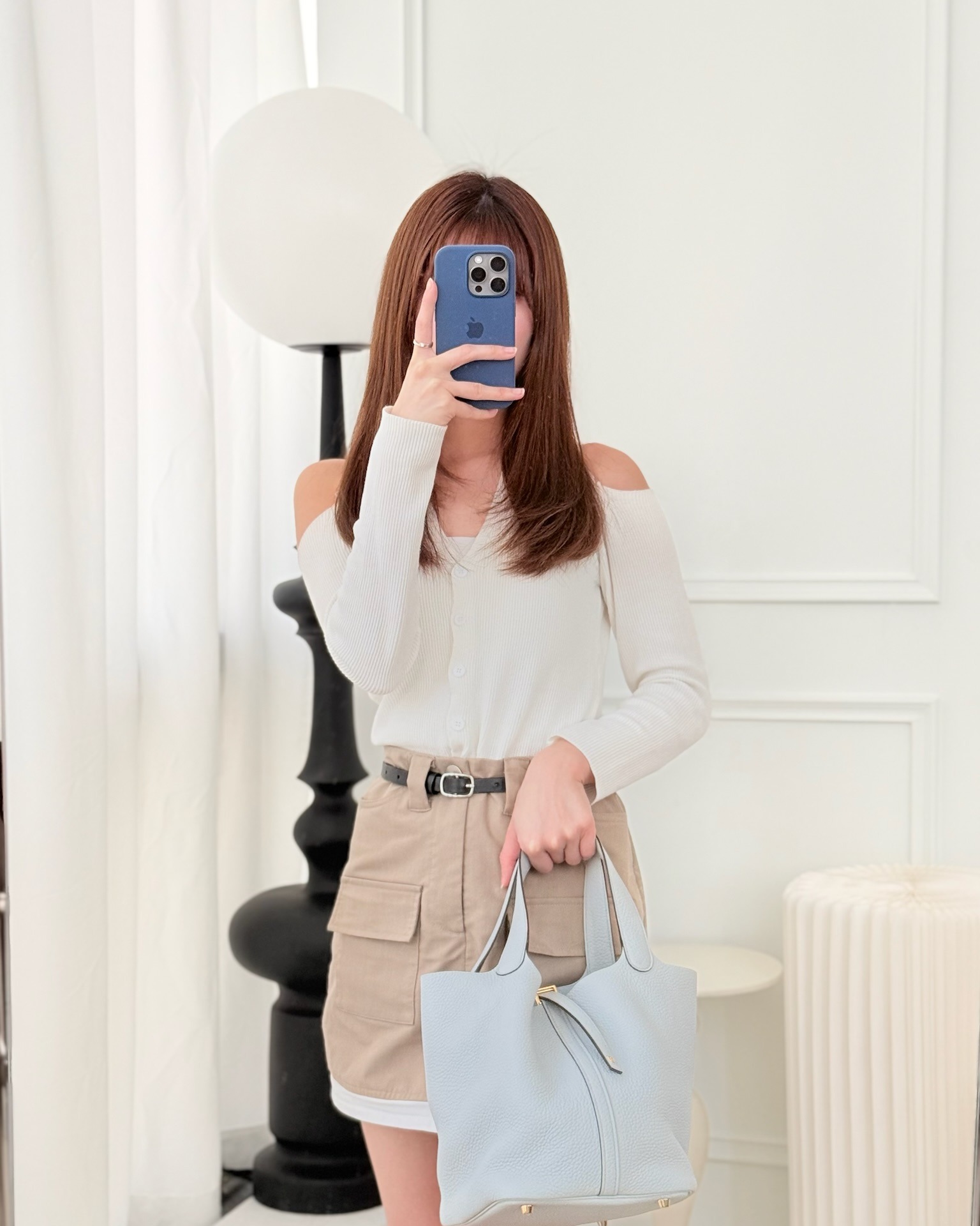 Hermès Picotin Lock 22 Bleu Pale 08 Clemence