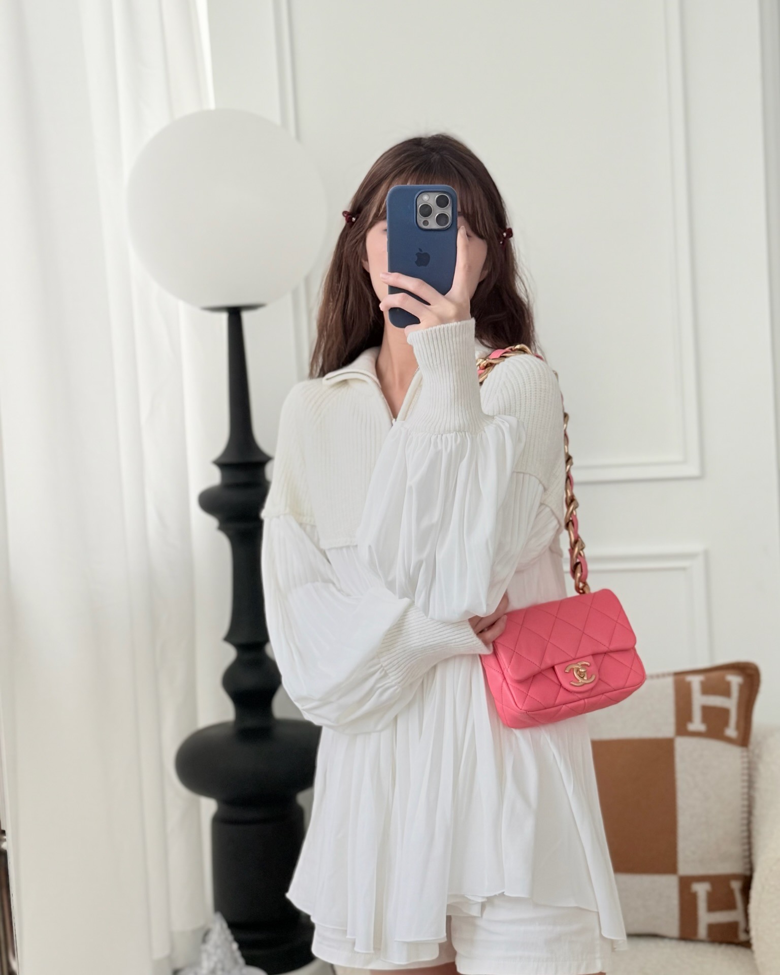 Chanel Quilted Mini CC Funky Town Flap Pink Lambskin Aged