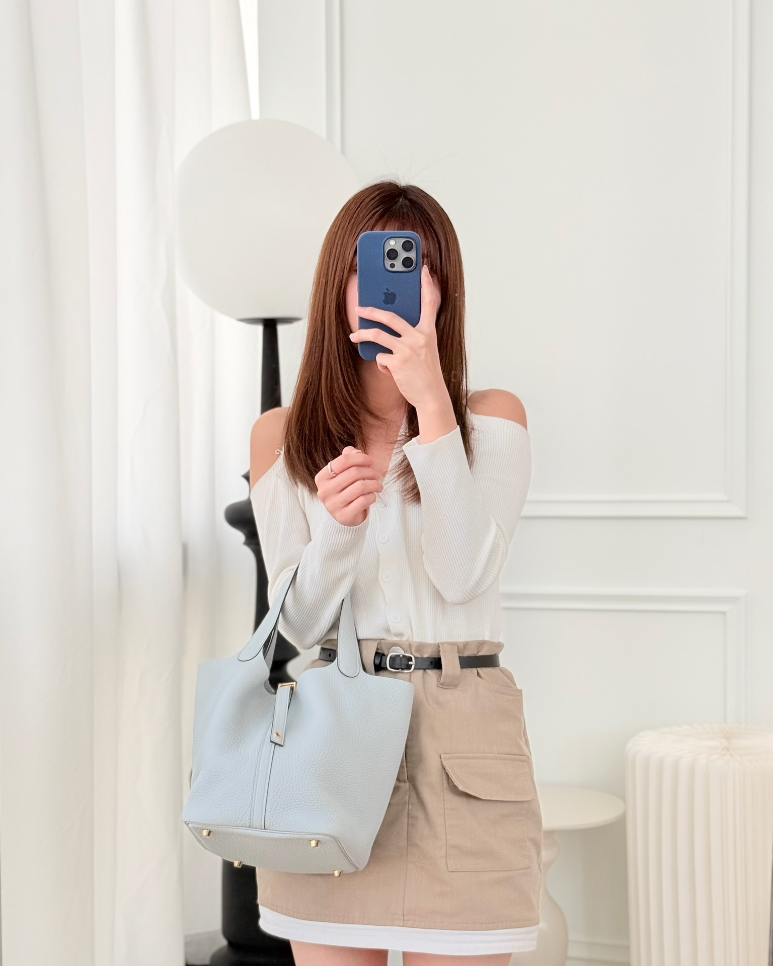 Hermès Picotin Lock 22 Bleu Pale 08 Clemence